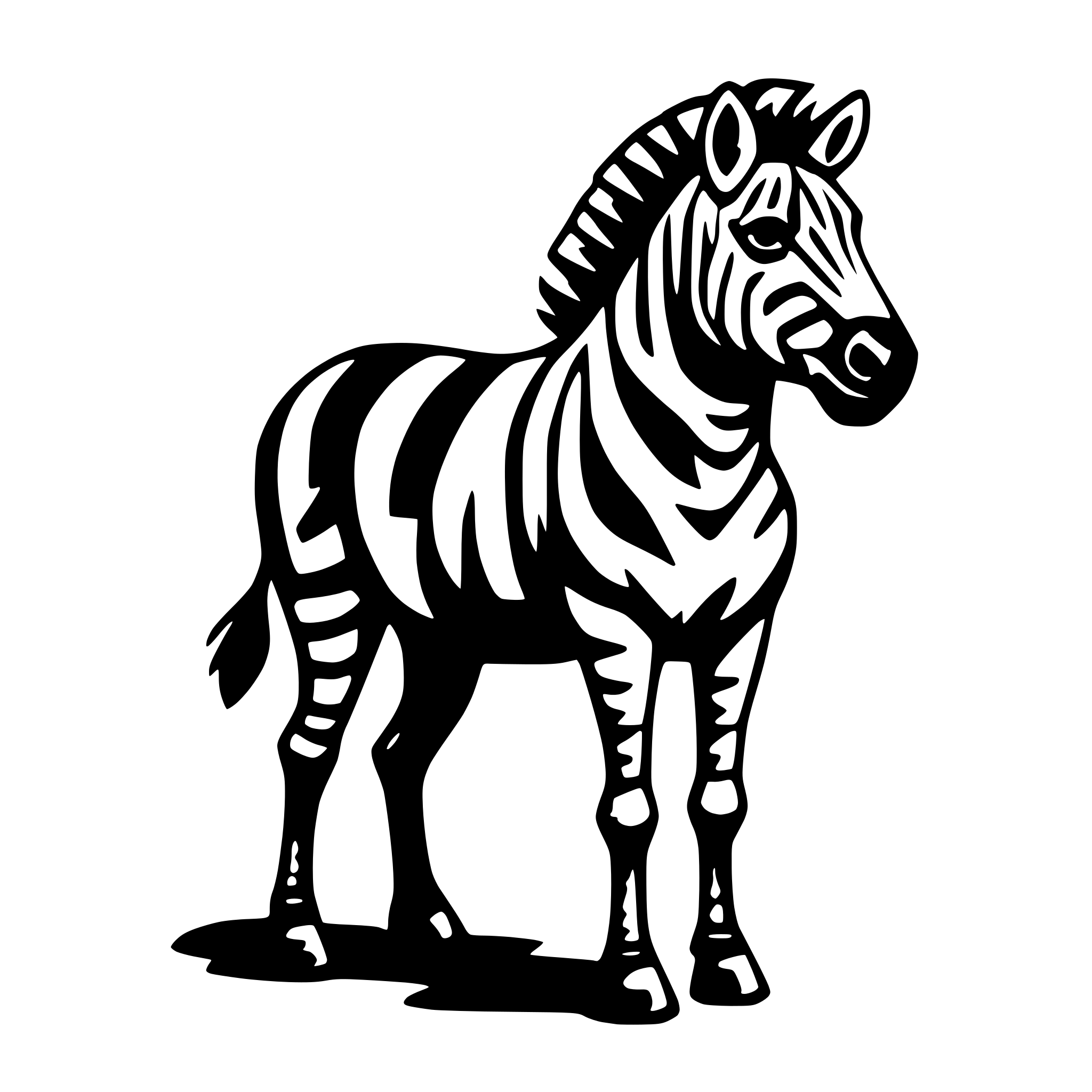 AI-generated SVG of 'zebra'