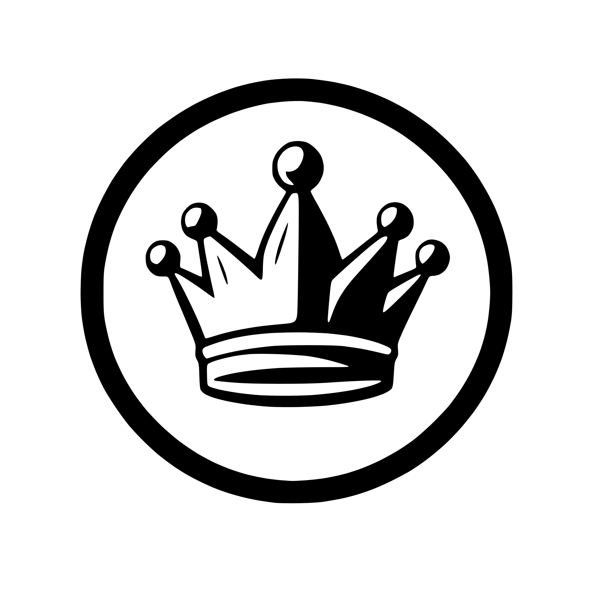 AI-generated SVG of 'stylized crown with rounded tips'