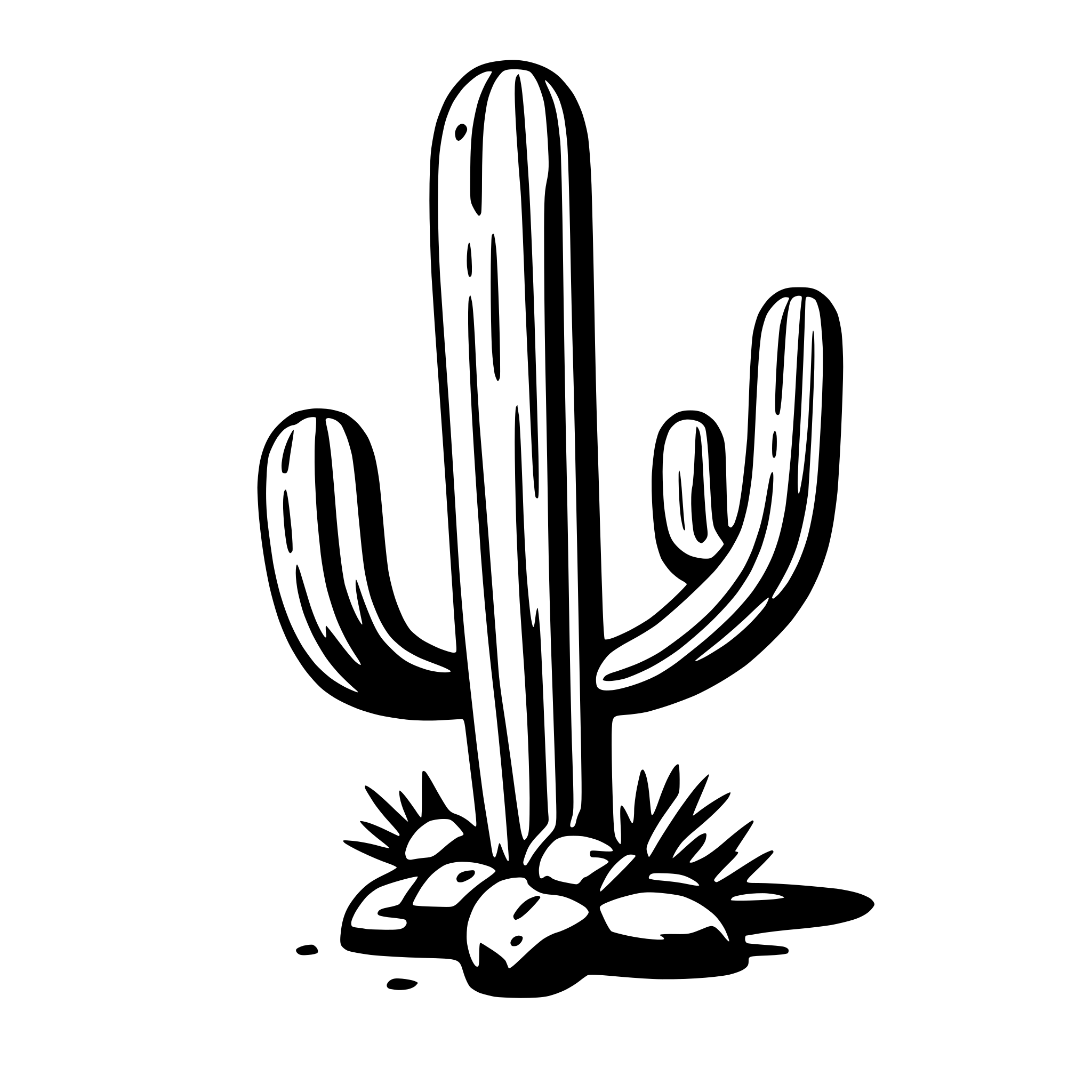 AI-generated SVG of a desert cactus