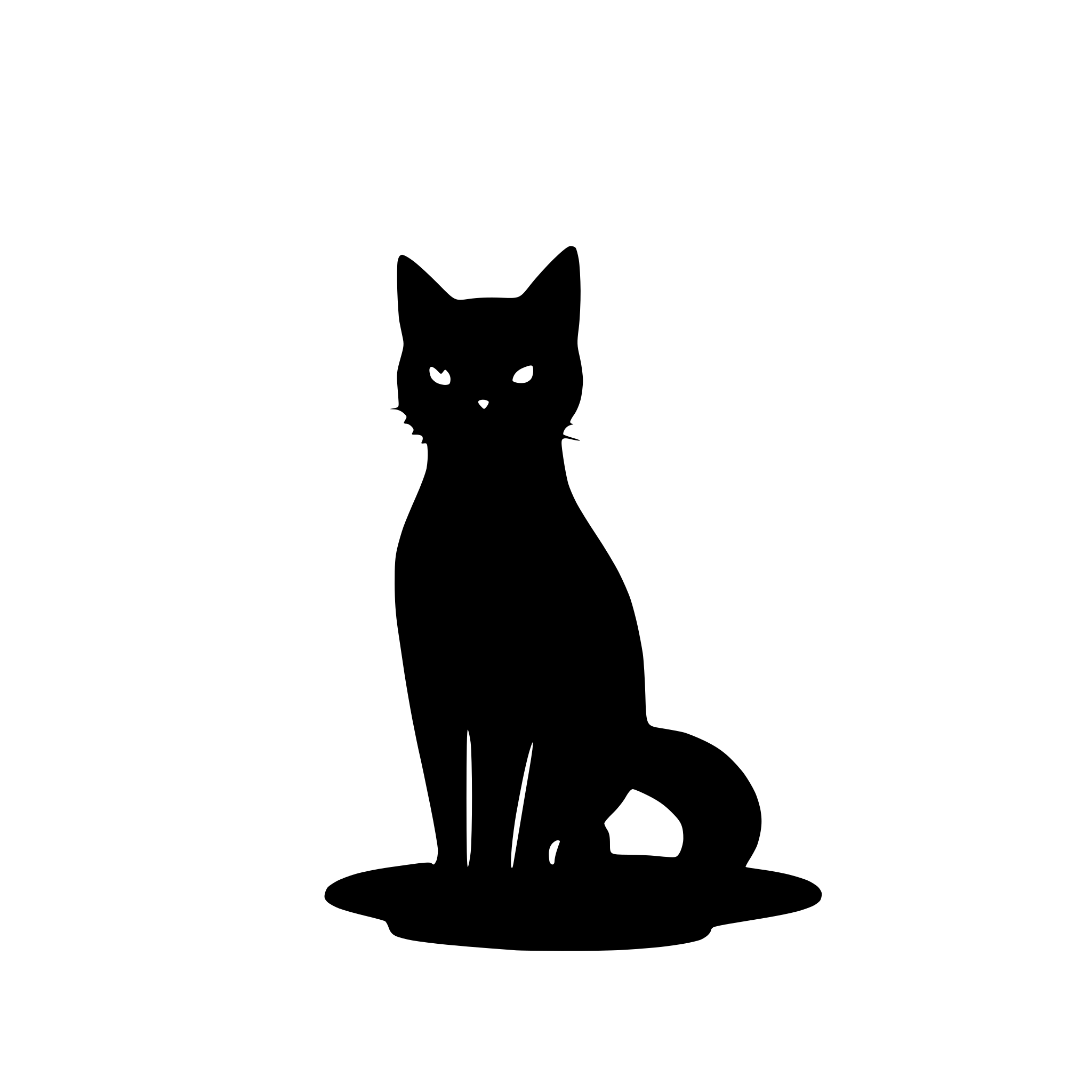 AI-generated SVG of 'walking black cat simple isolated'