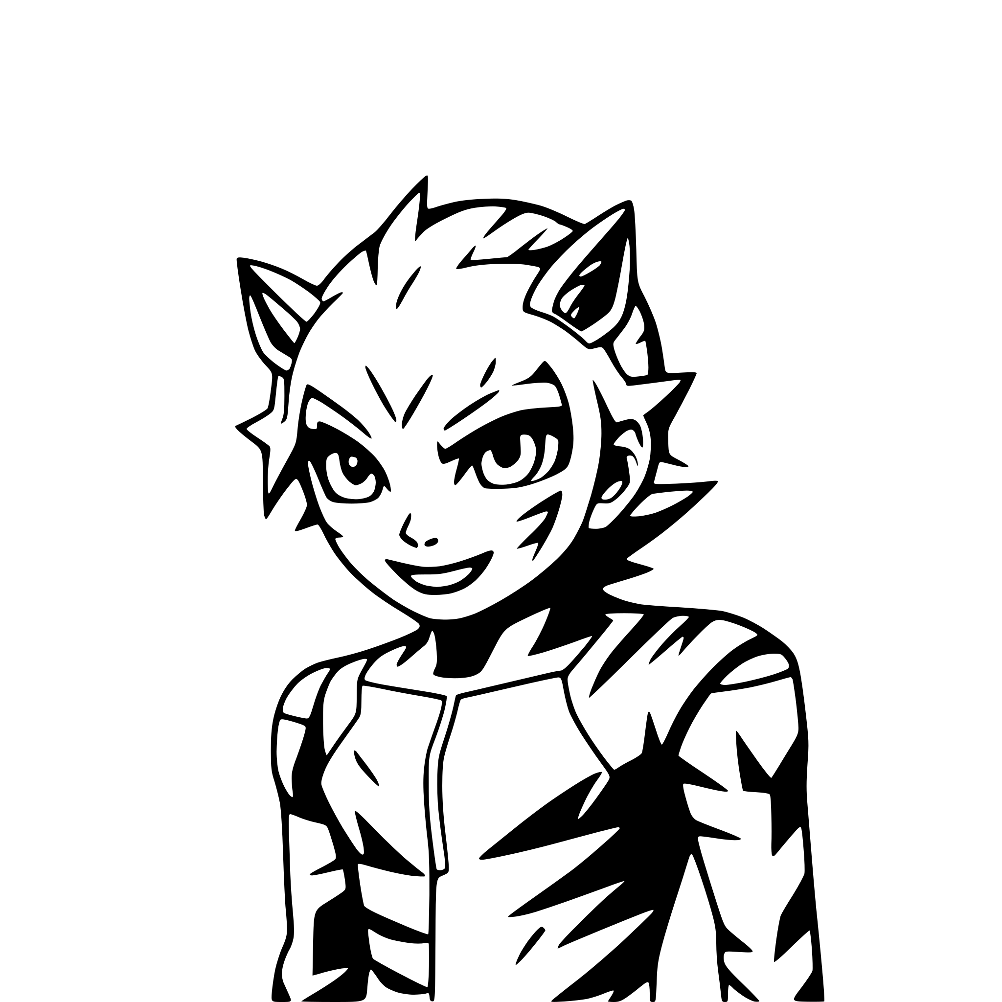 AI-generated SVG of 'tiger with lightning bolts'