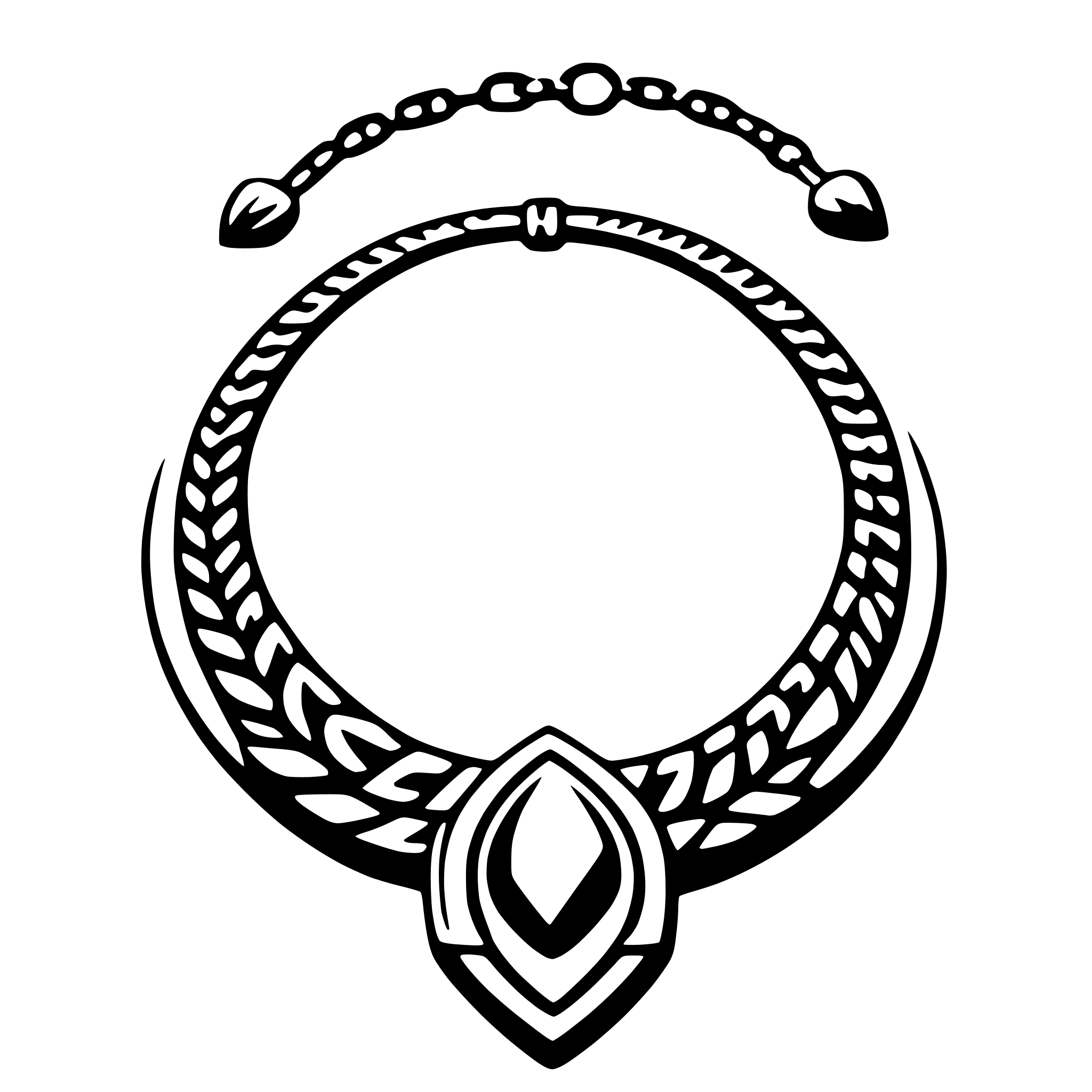 AI-generated SVG of a necklace