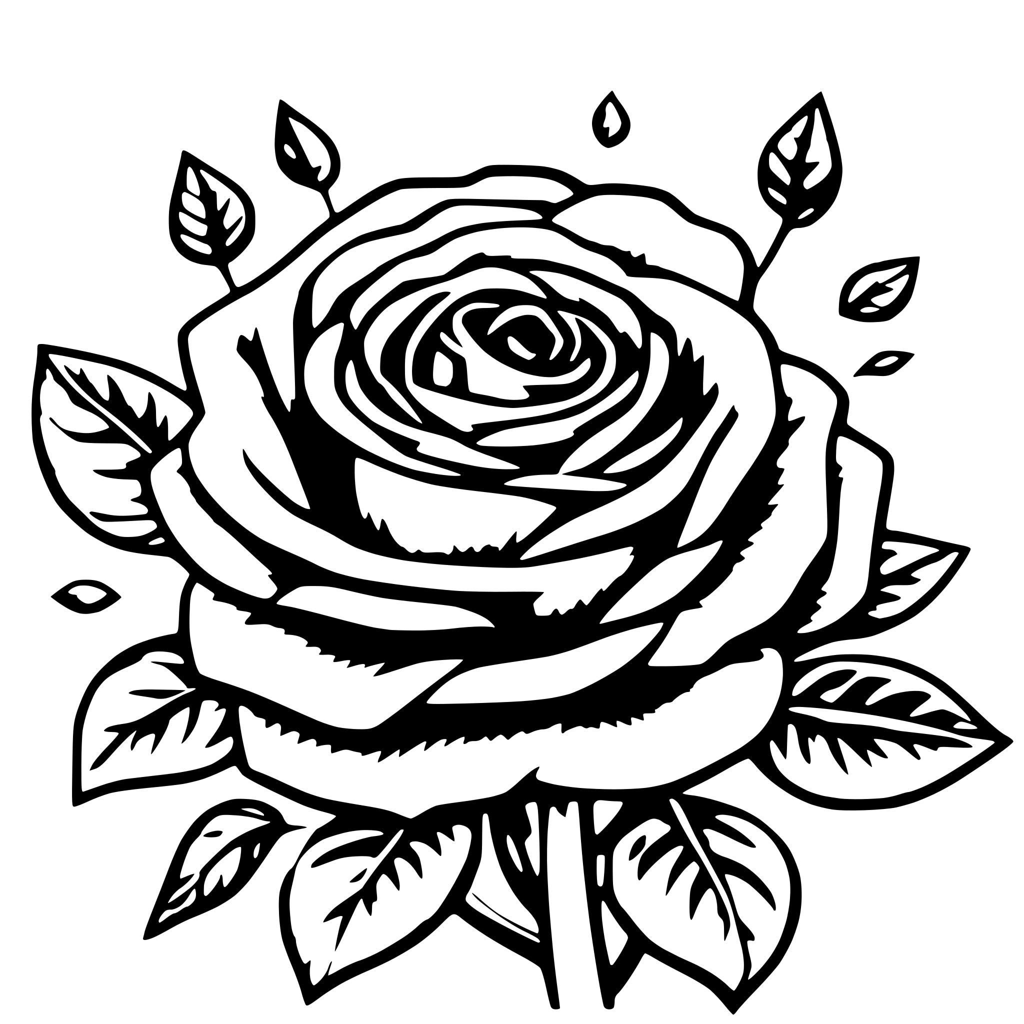 AI-generated SVG of a rainbow garden sun rose