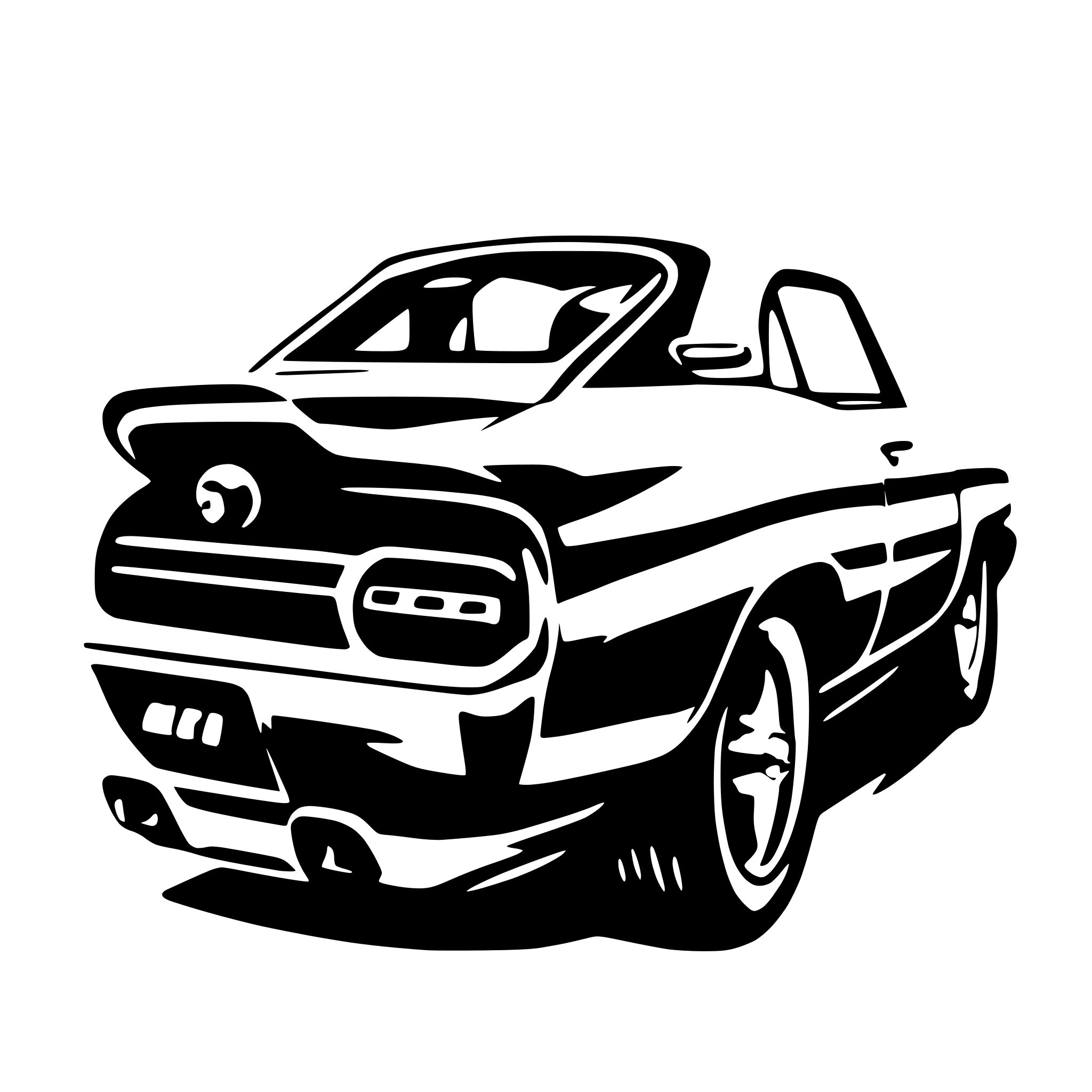 AI-generated SVG of a Dodge charger in a bullet
