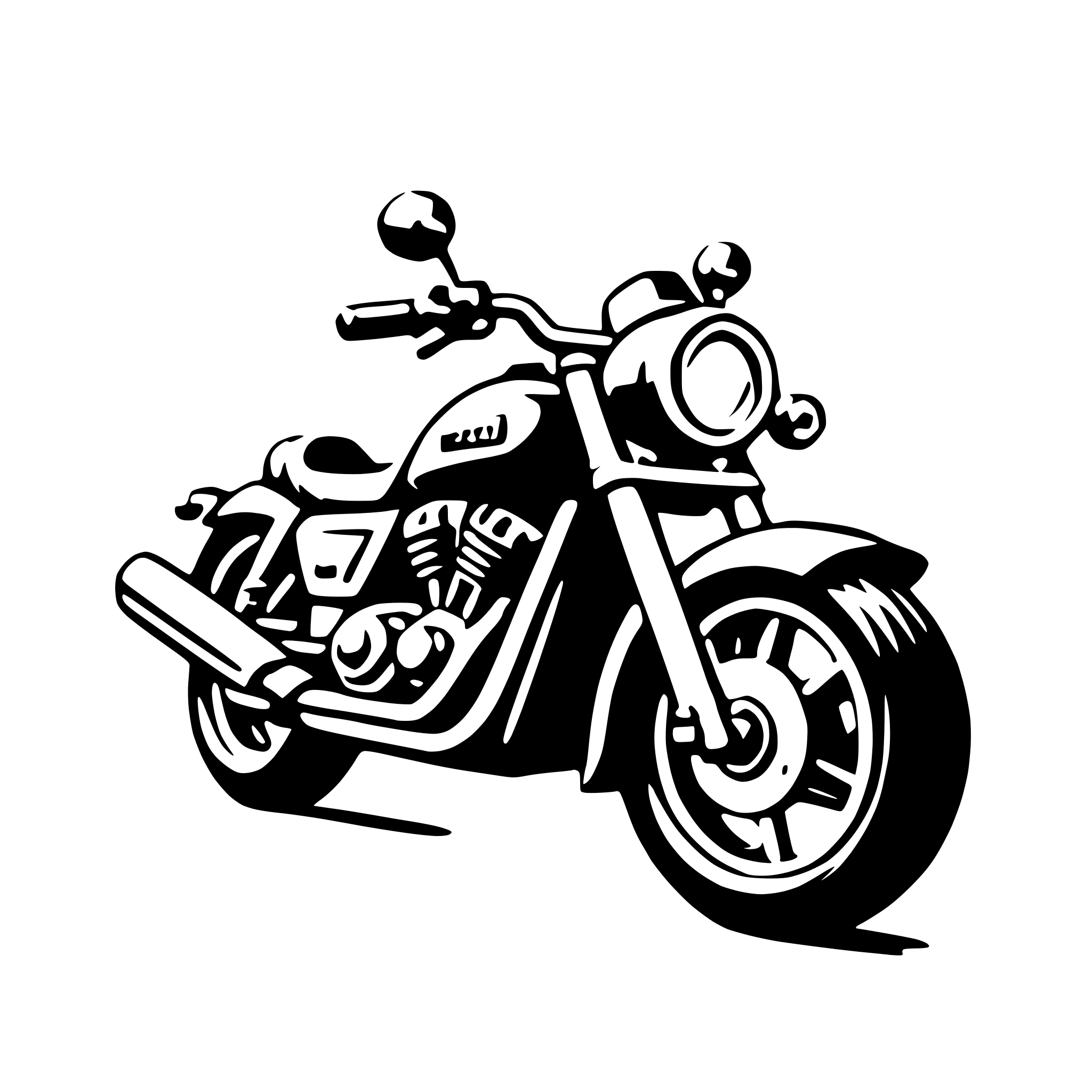 AI-generated SVG of a touring motorcycle