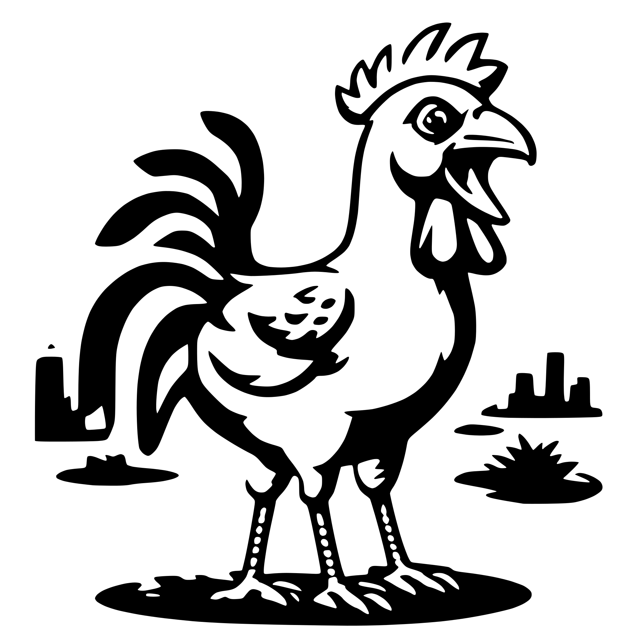 AI-generated SVG of a Crazy Chicken