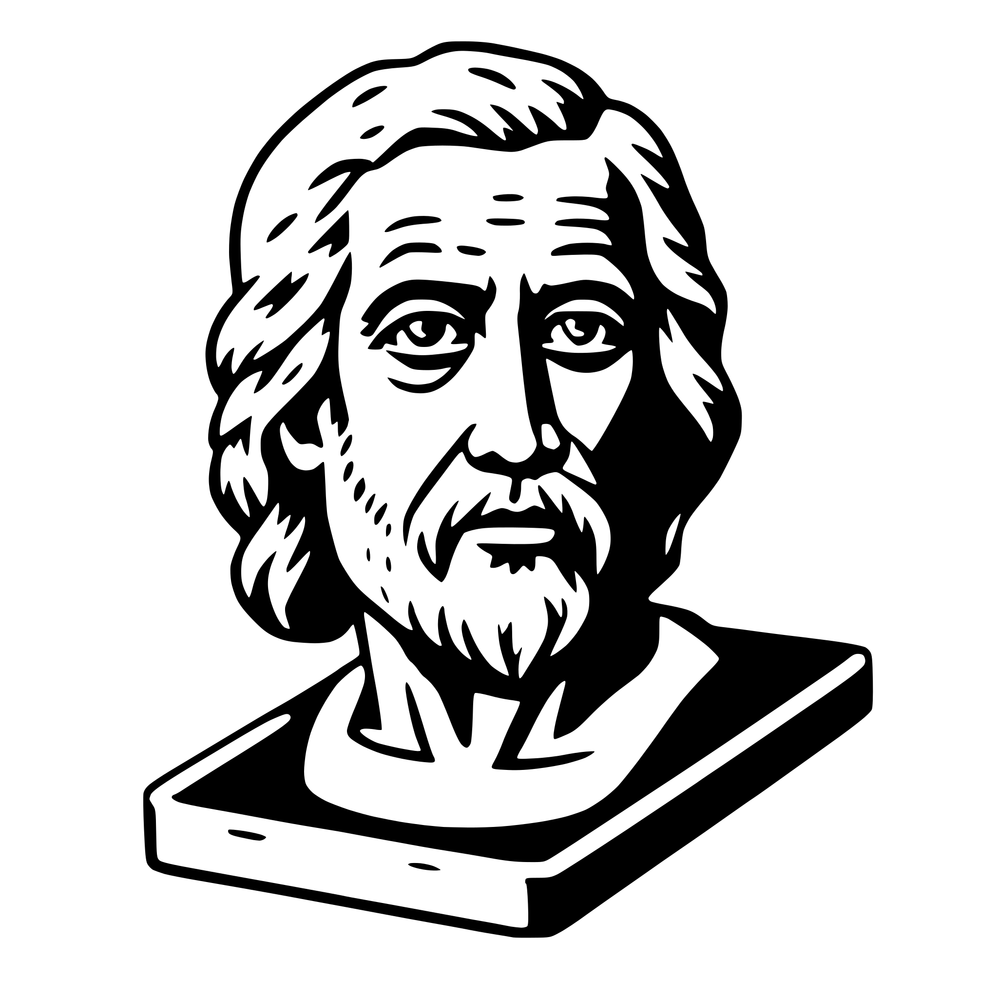 AI-generated SVG of a plato