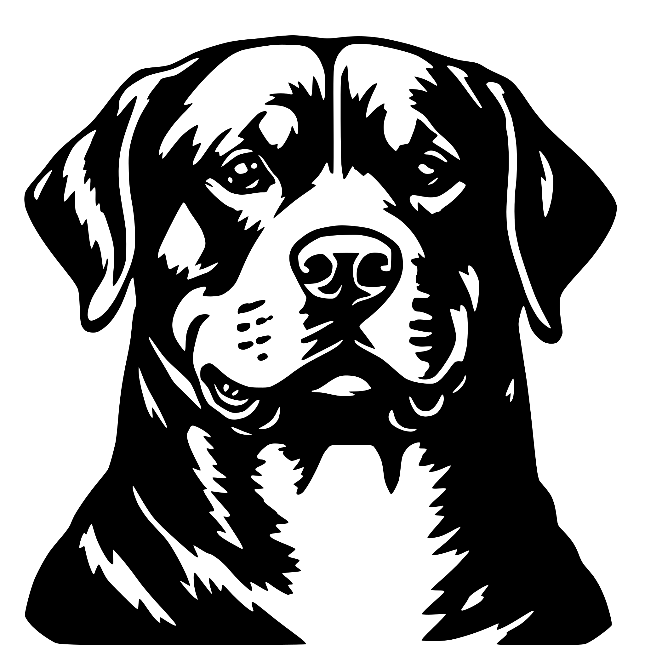 AI-generated SVG of a rottweiler