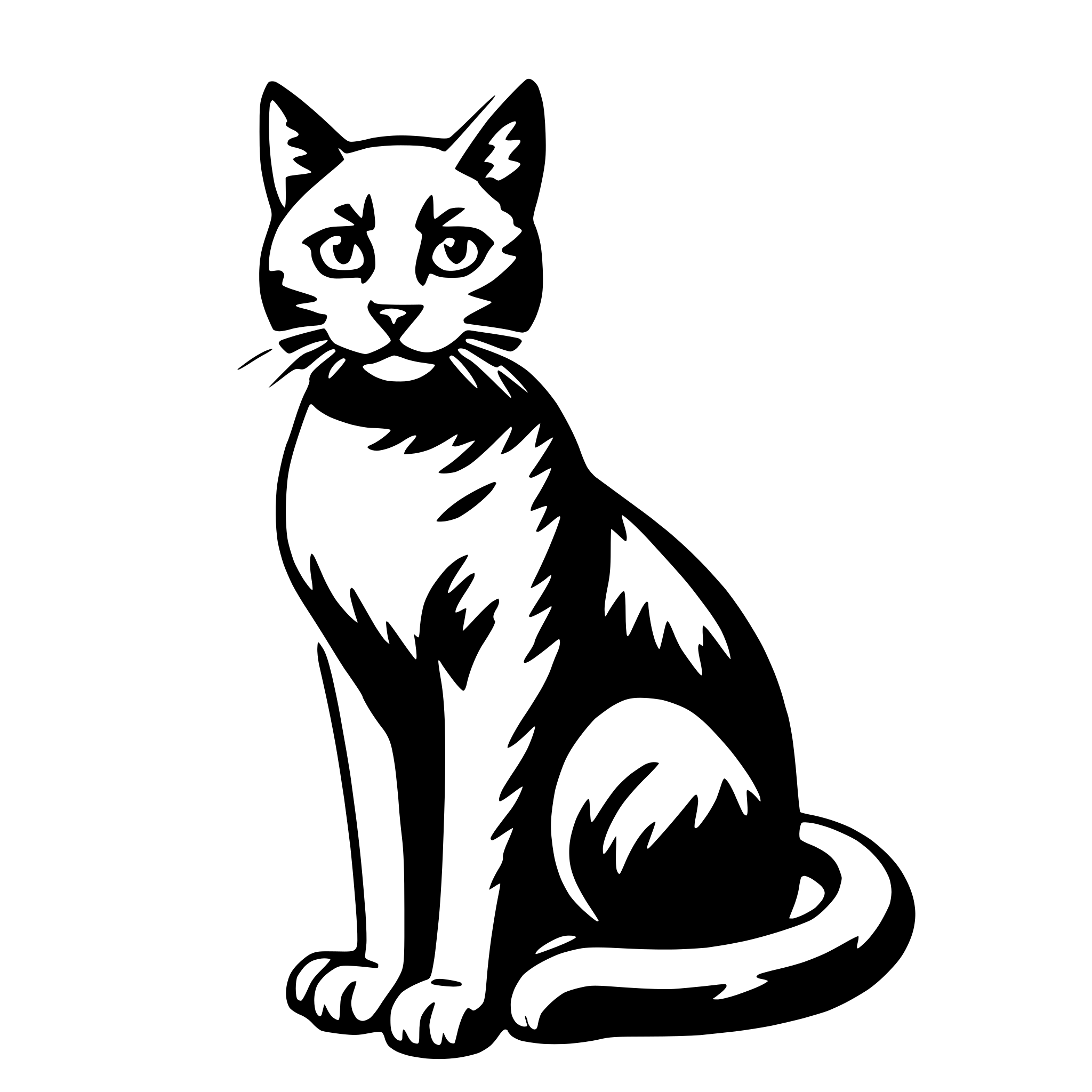 AI-generated SVG of 'black cat'