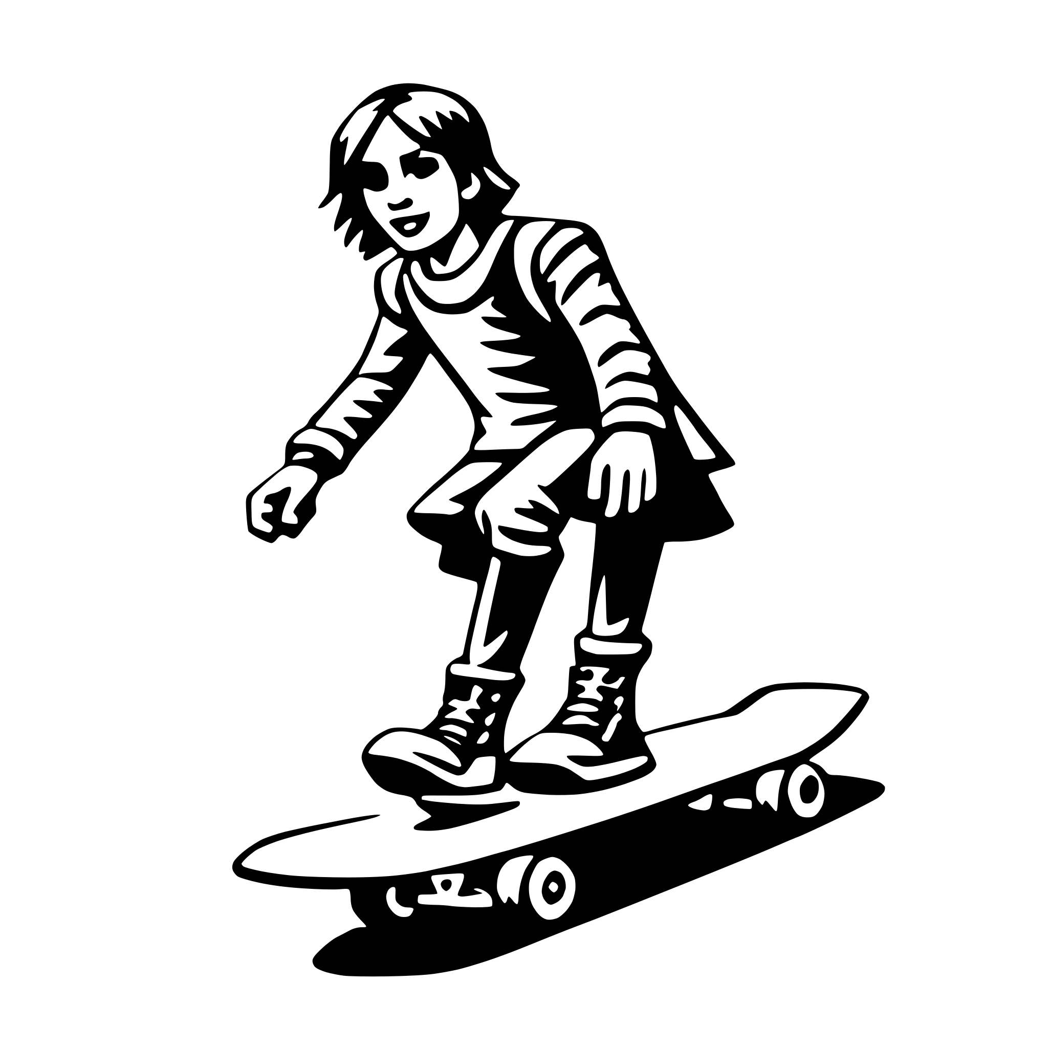 AI-generated SVG of a skateboarding tricks