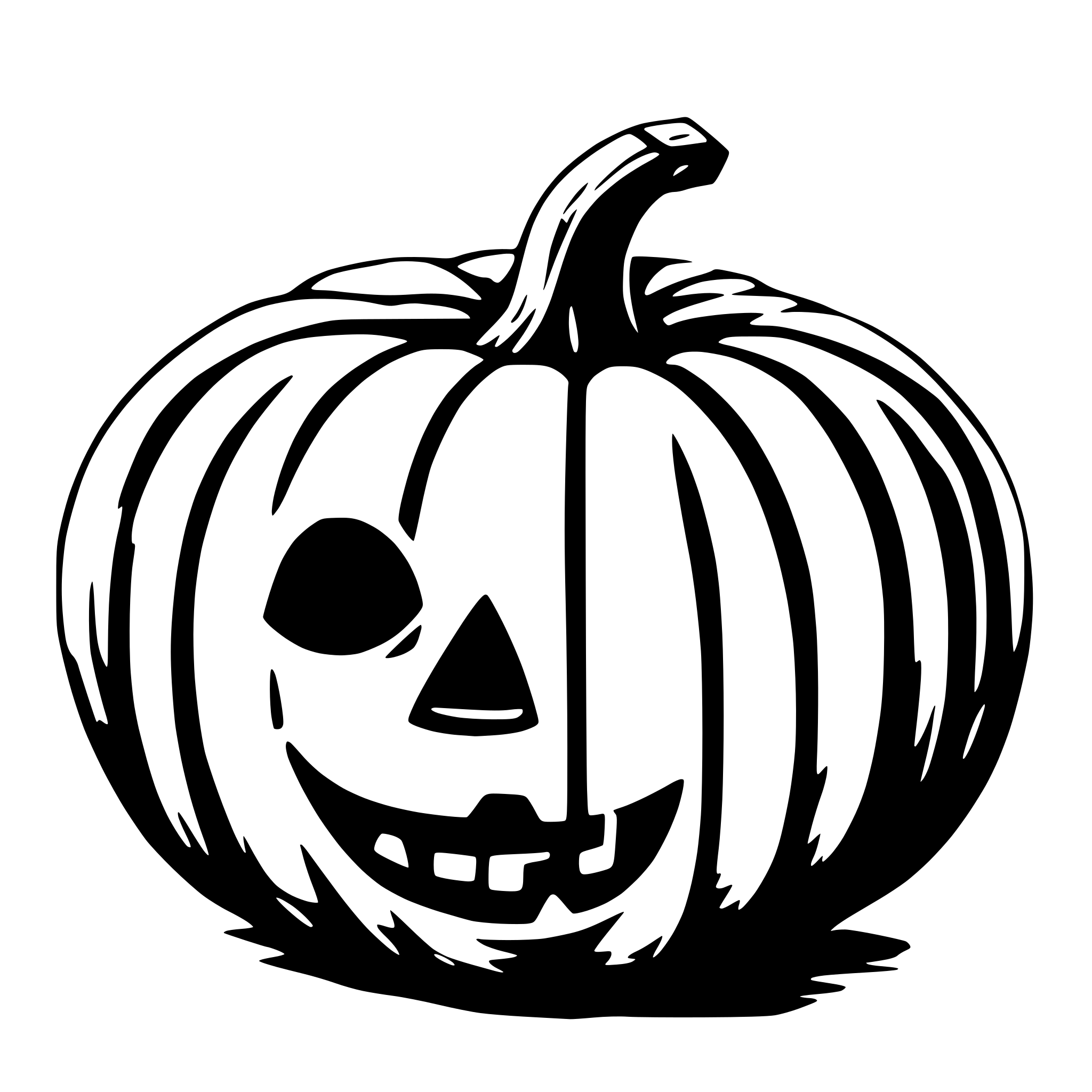 AI-generated SVG of a Halloween pumpkin