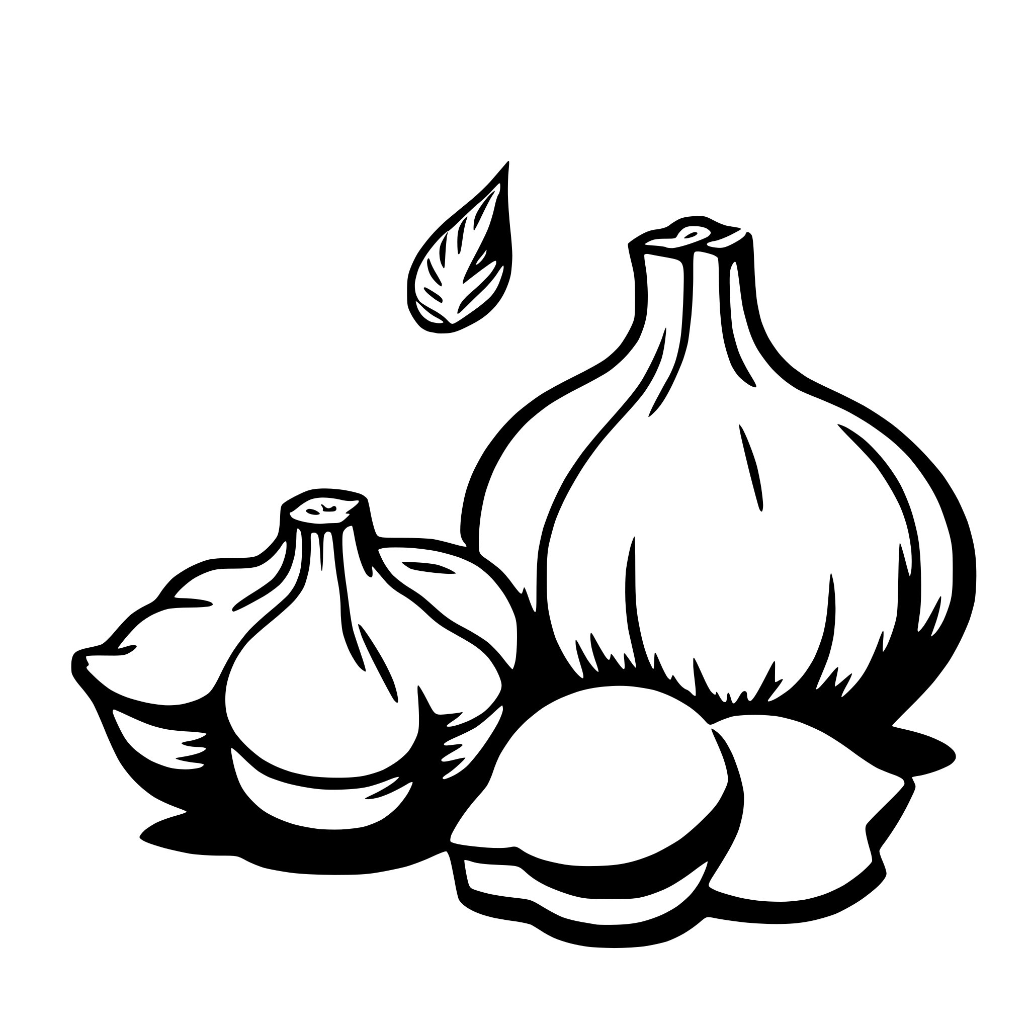 AI-generated SVG of 'garlic'