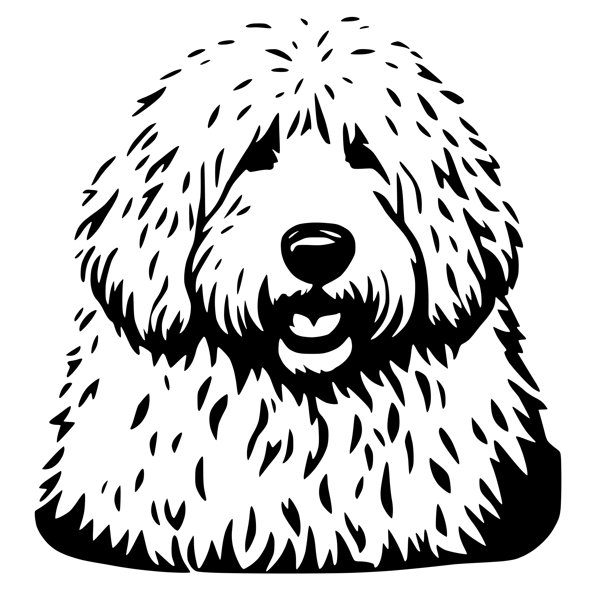 AI-generated SVG of 'Komondor'