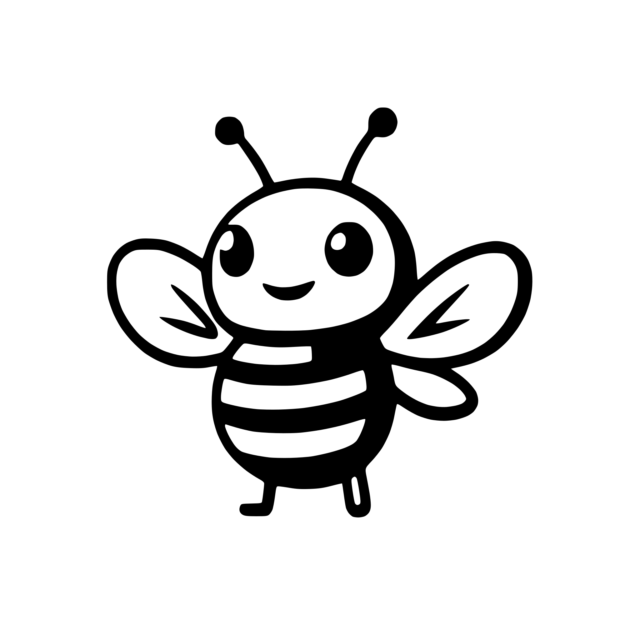 AI-generated SVG of 'Generate similar bee icon svg'