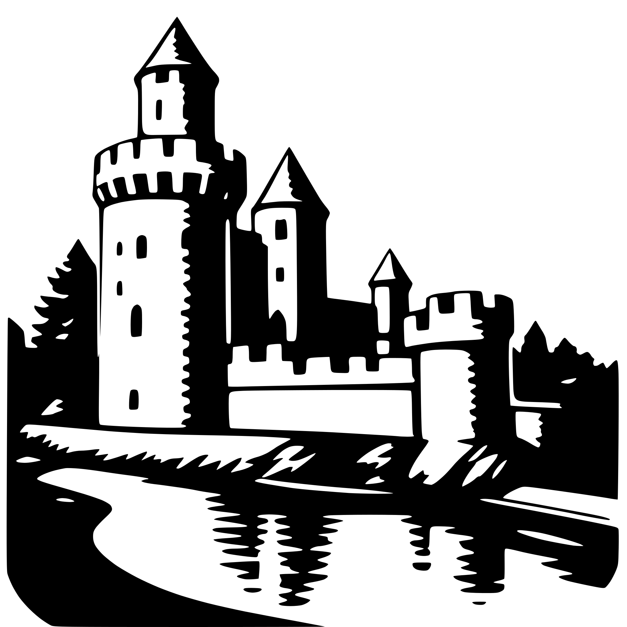 AI-generated SVG of a castle and moat