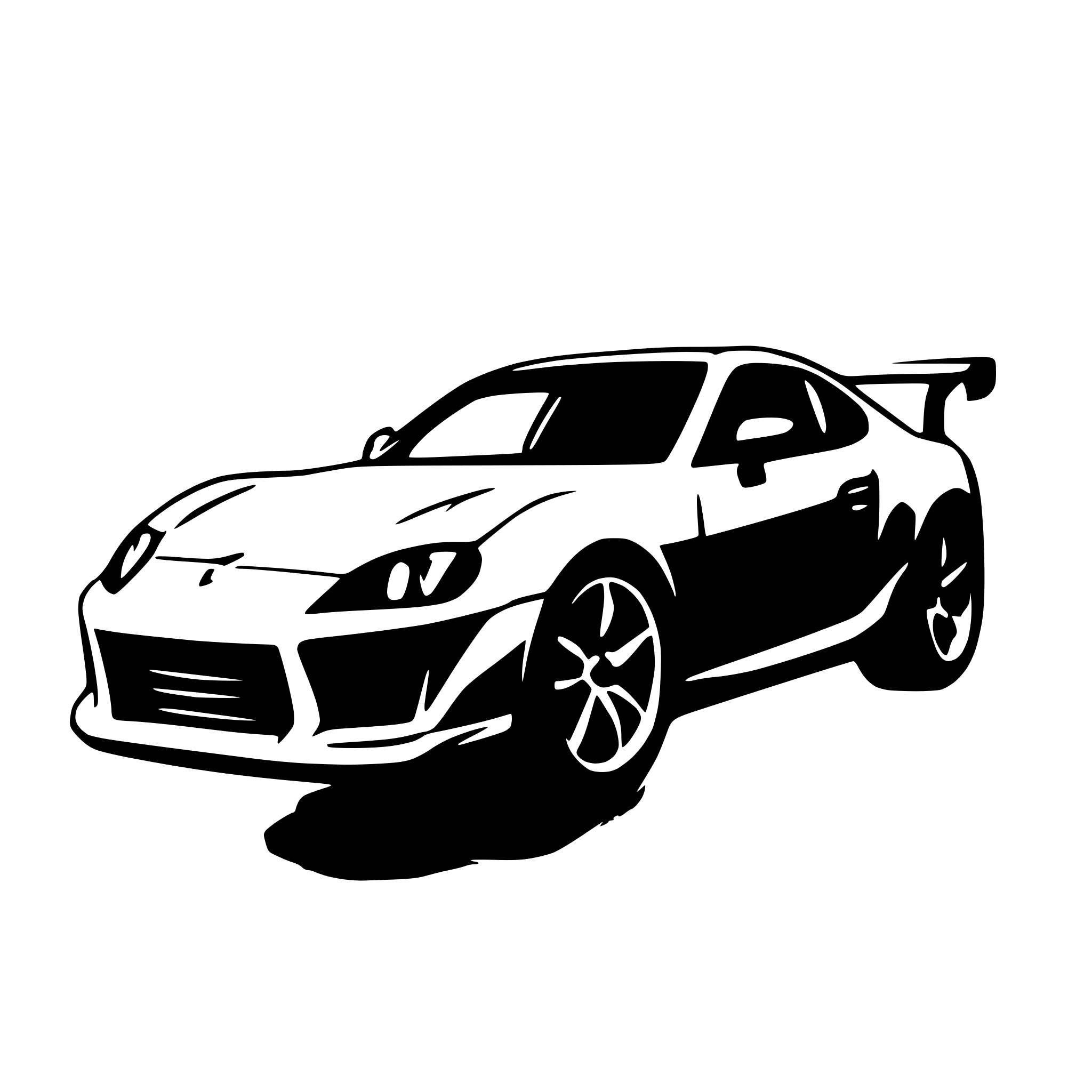 AI-generated SVG of a Toyota Supra as a drawing to color in. Without Logos.