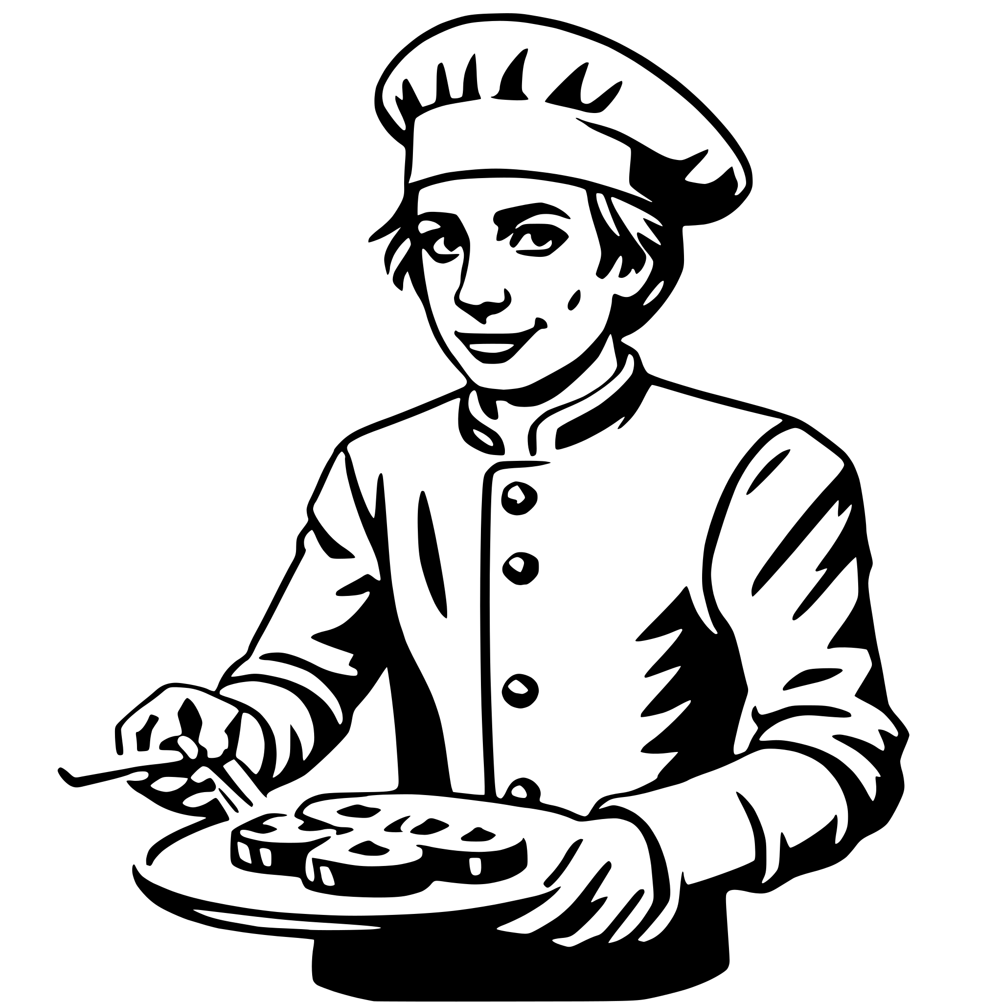 AI-generated SVG of a chef