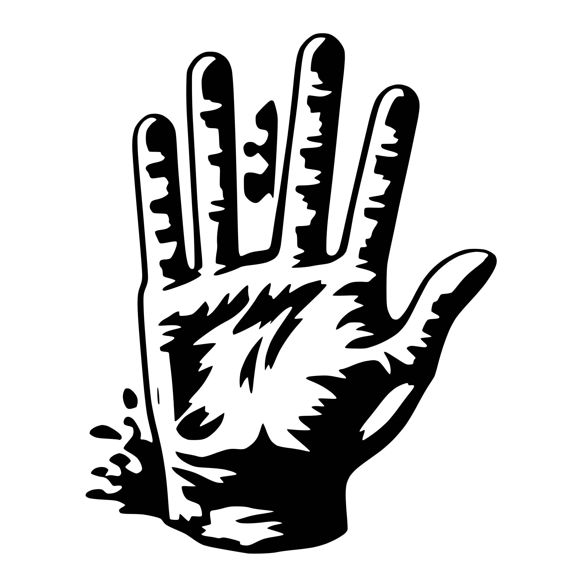 AI-generated SVG of 'bloody hand'