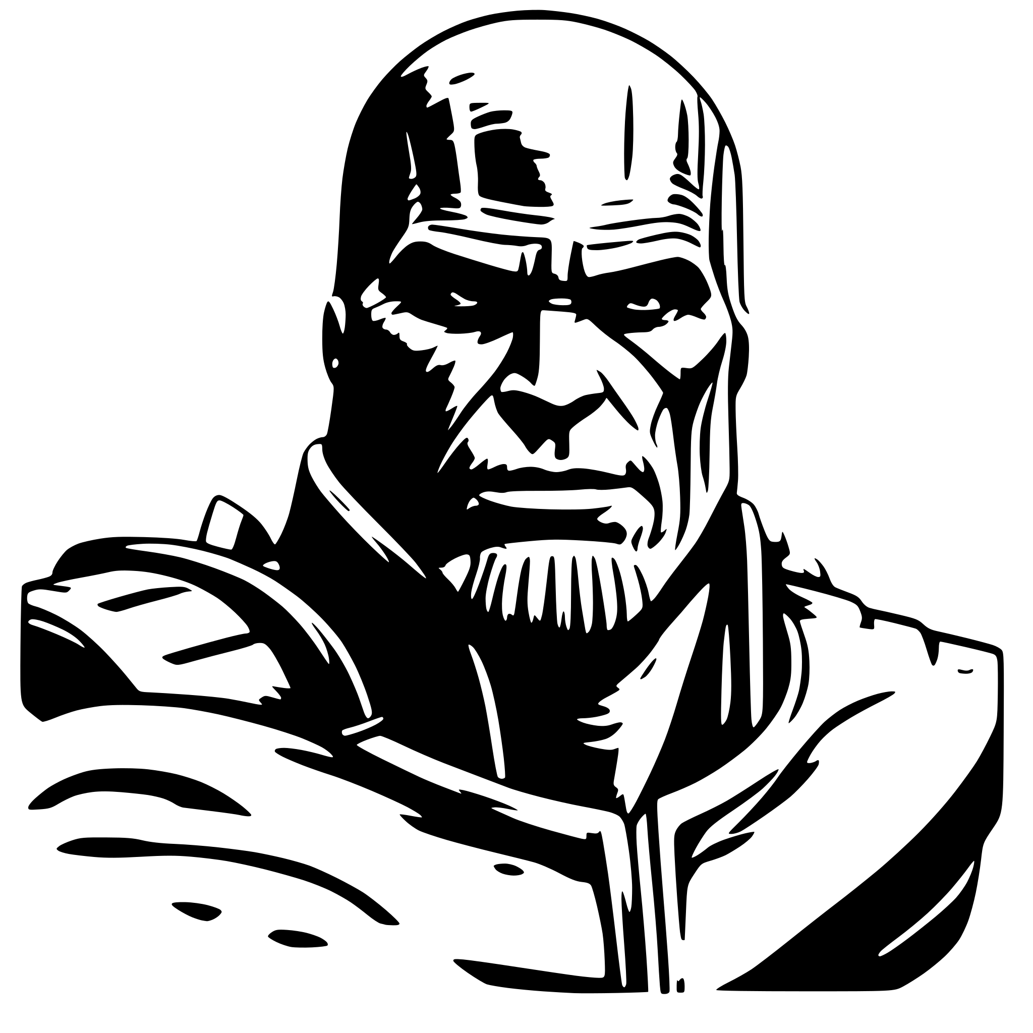 AI-generated SVG of a Thanos with color