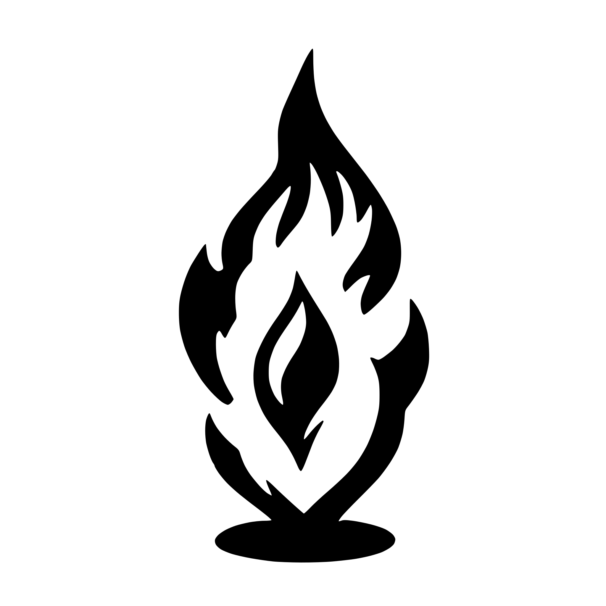 AI-generated SVG of a flame