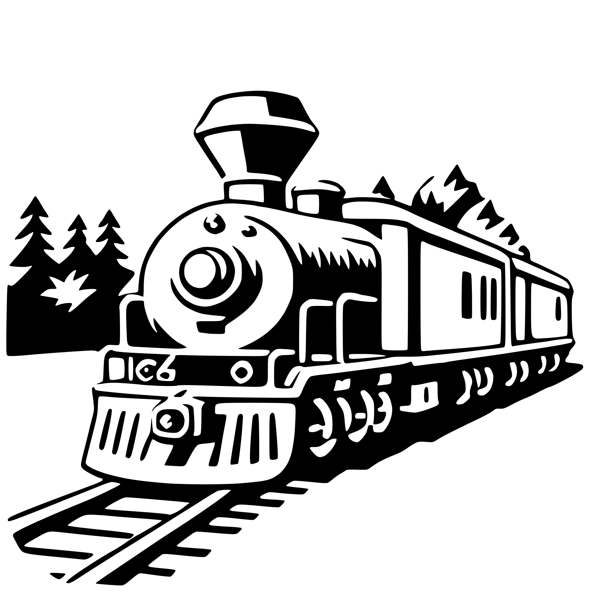 AI-generated SVG of 'freight train'