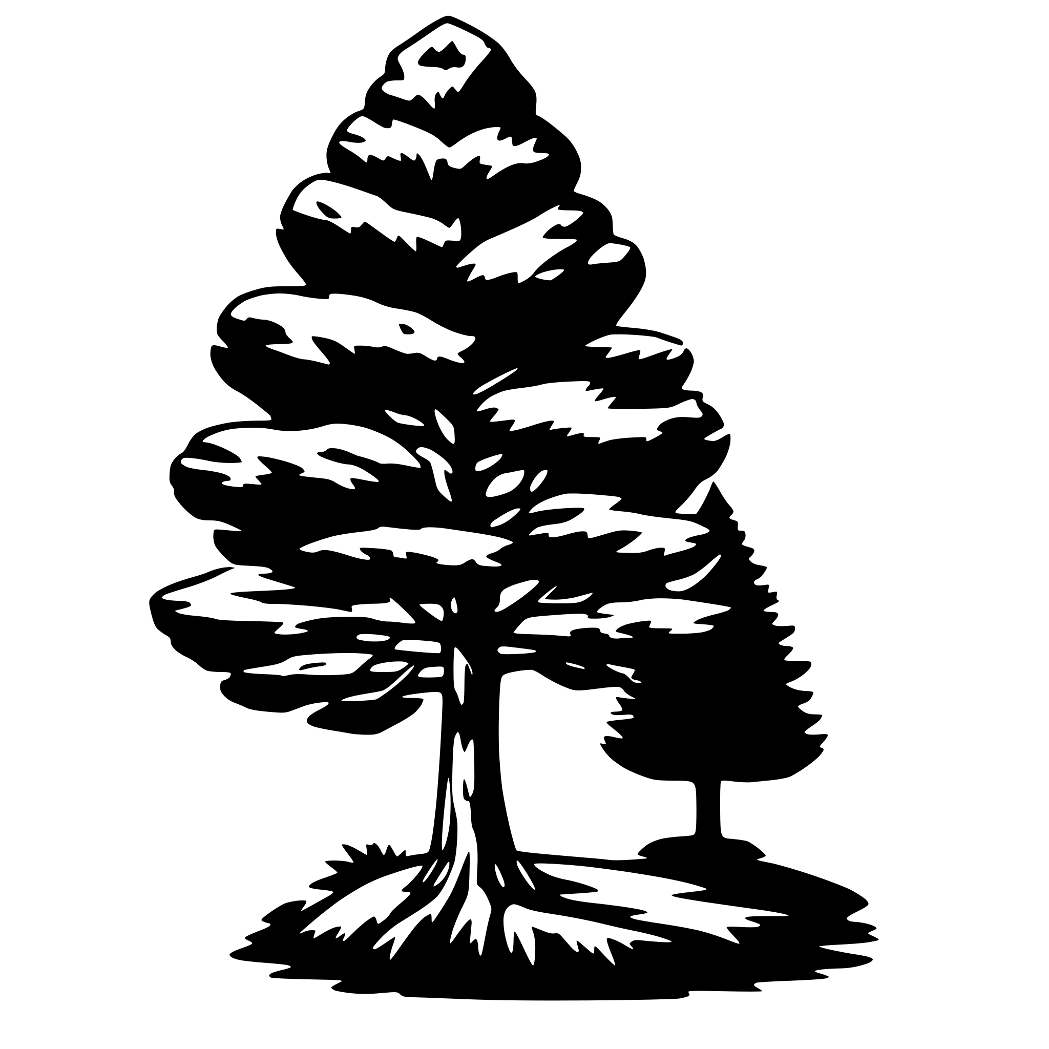 AI-generated SVG of 'single solid pine tree'