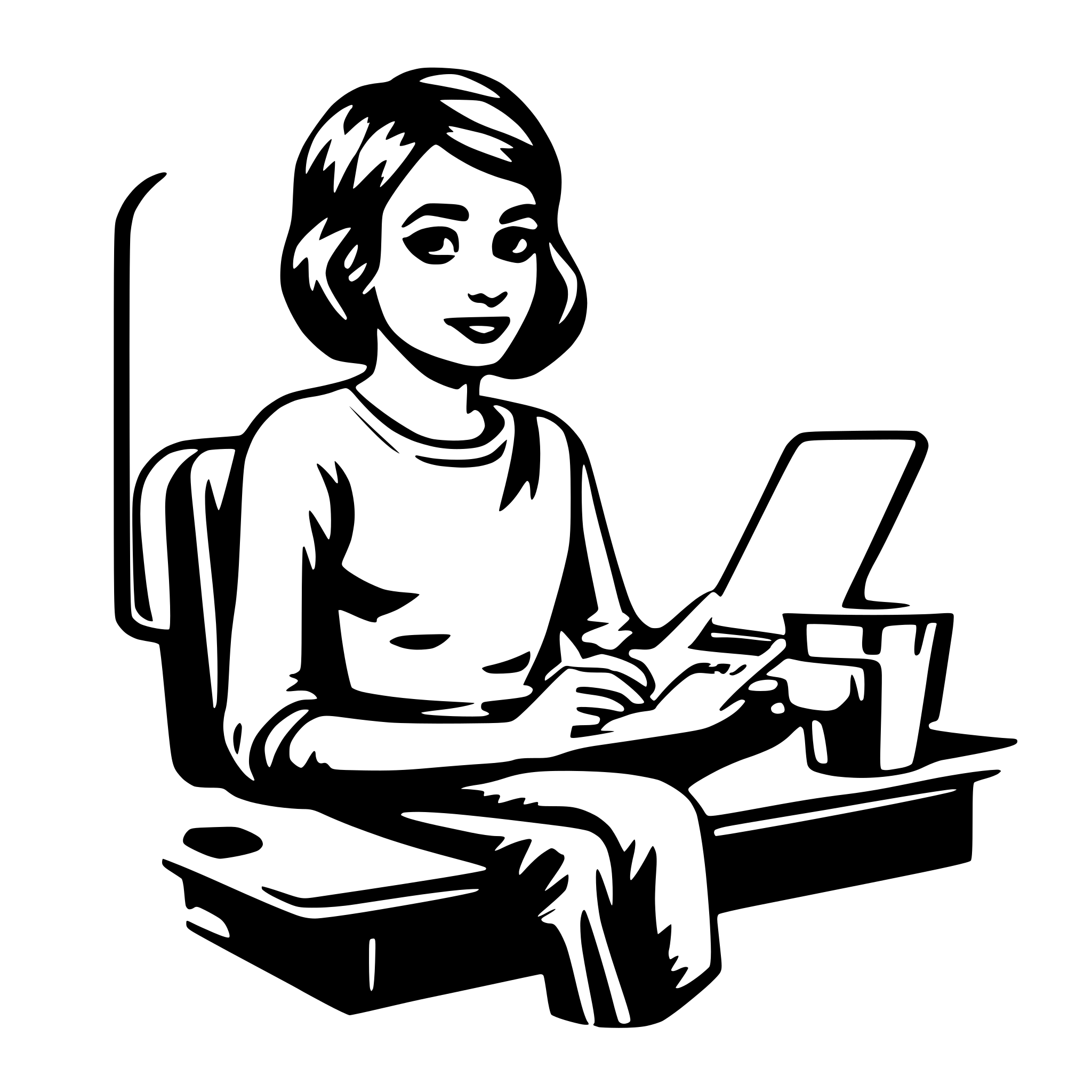 AI-generated SVG of 'blogging application'