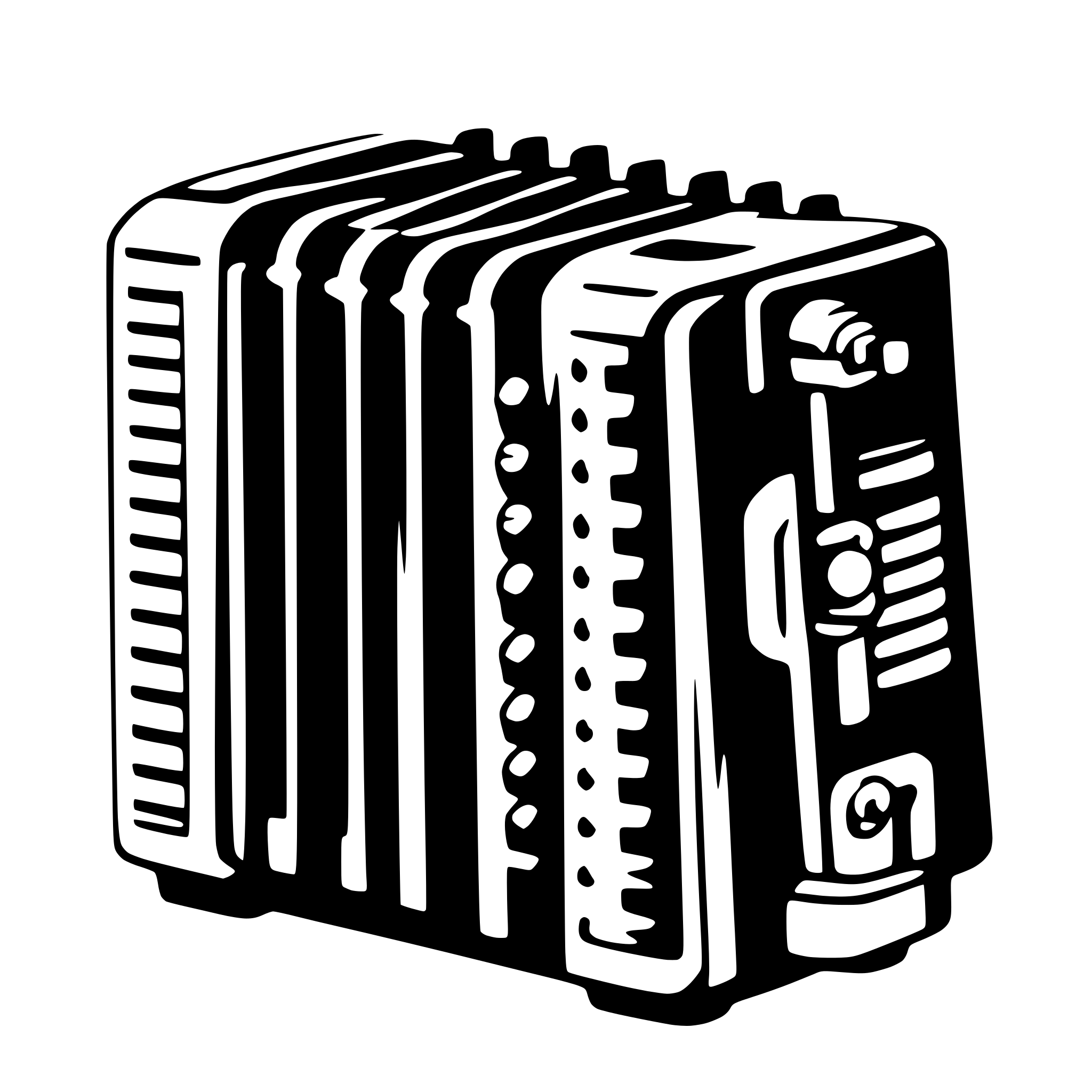 AI-generated SVG of a accordion