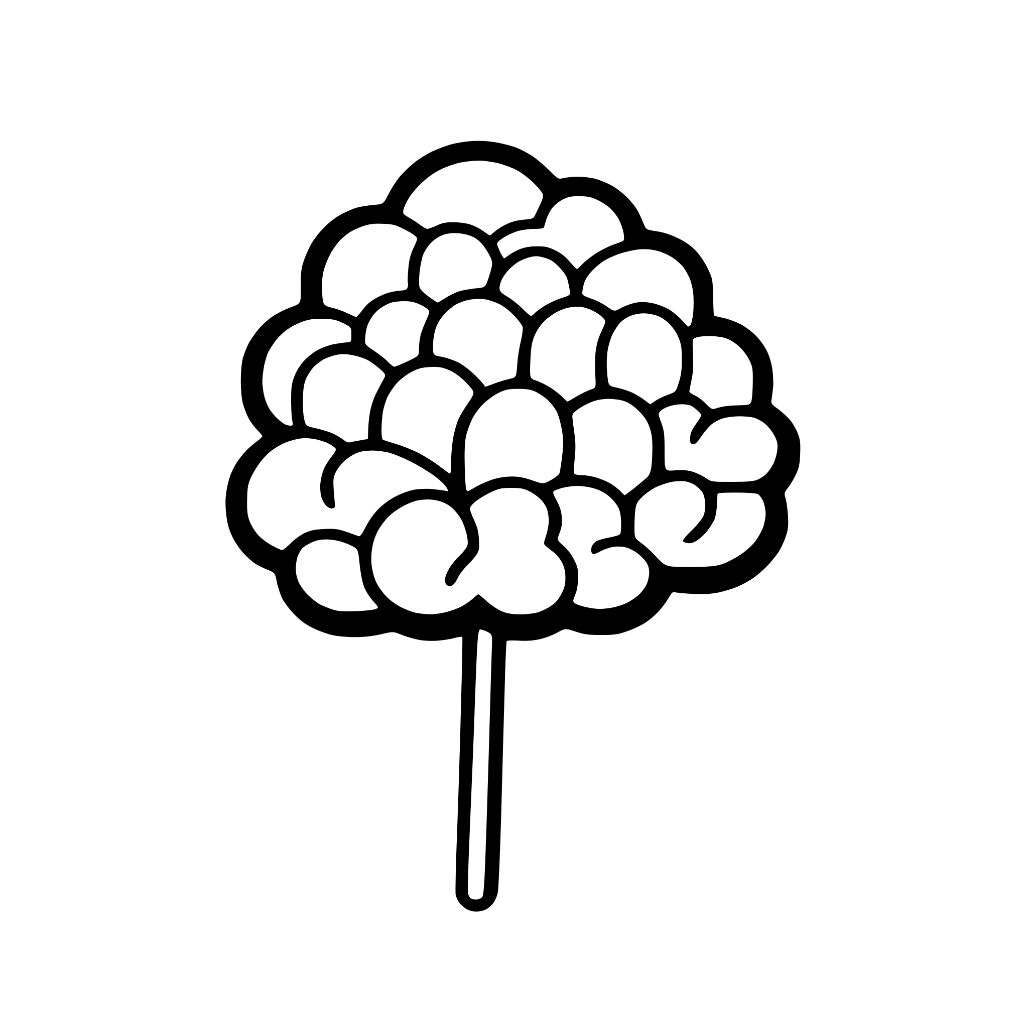 AI-generated SVG of a a cloud raining colorful candy