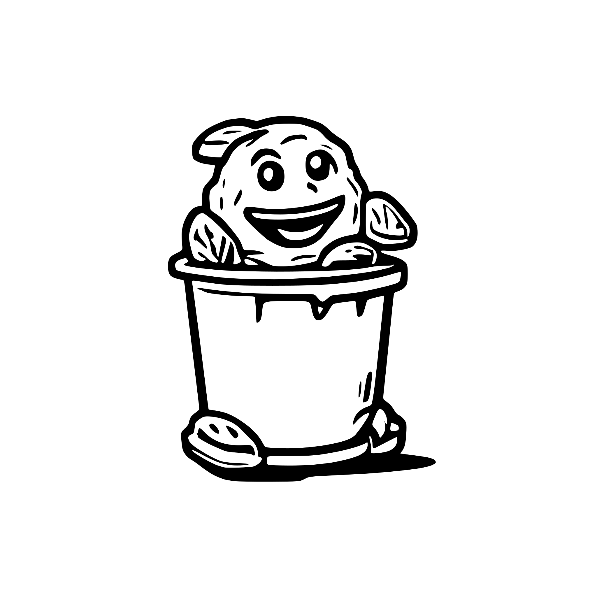 AI-generated SVG of a Cookie Monster from the garbage can