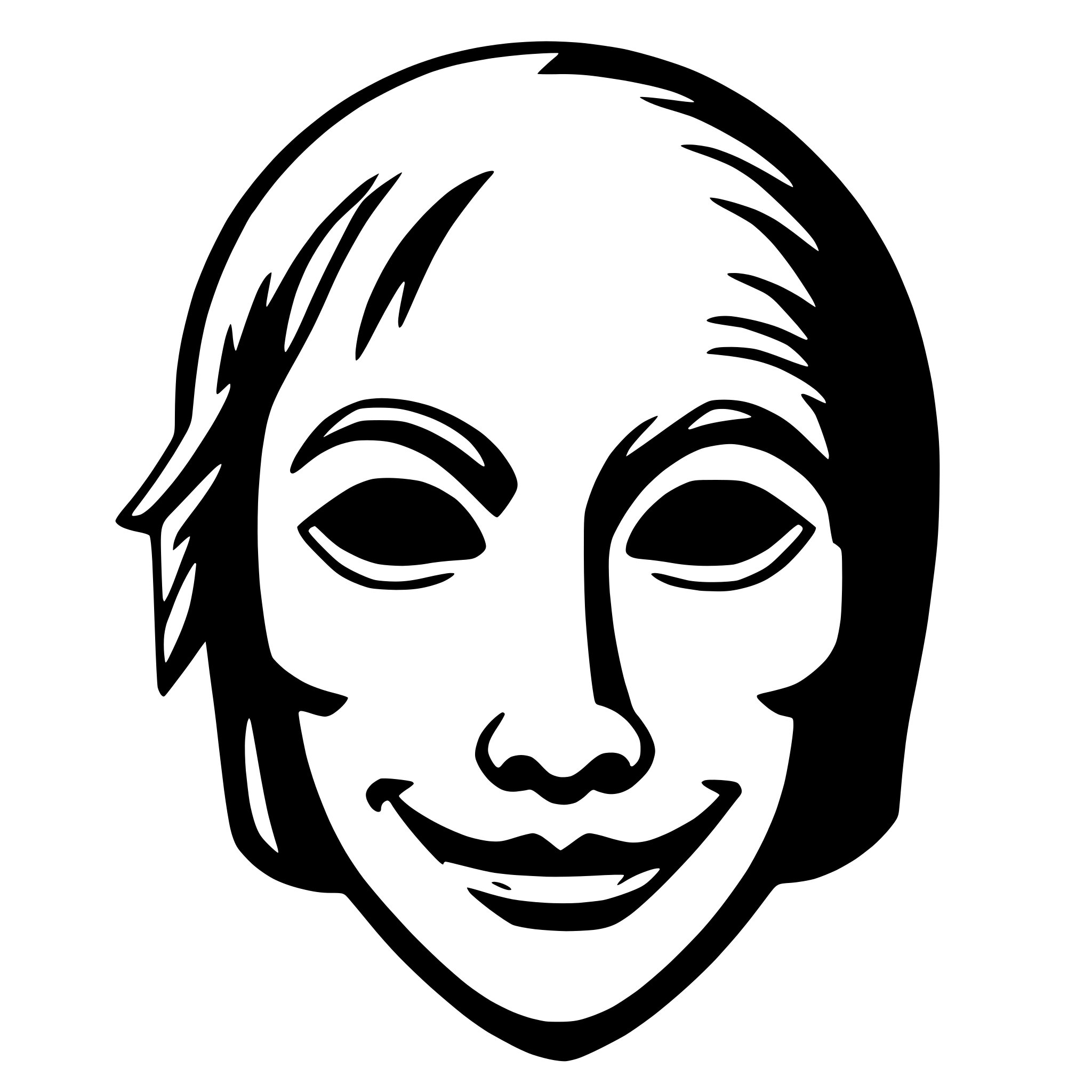 AI-generated SVG of 'halloween mask'