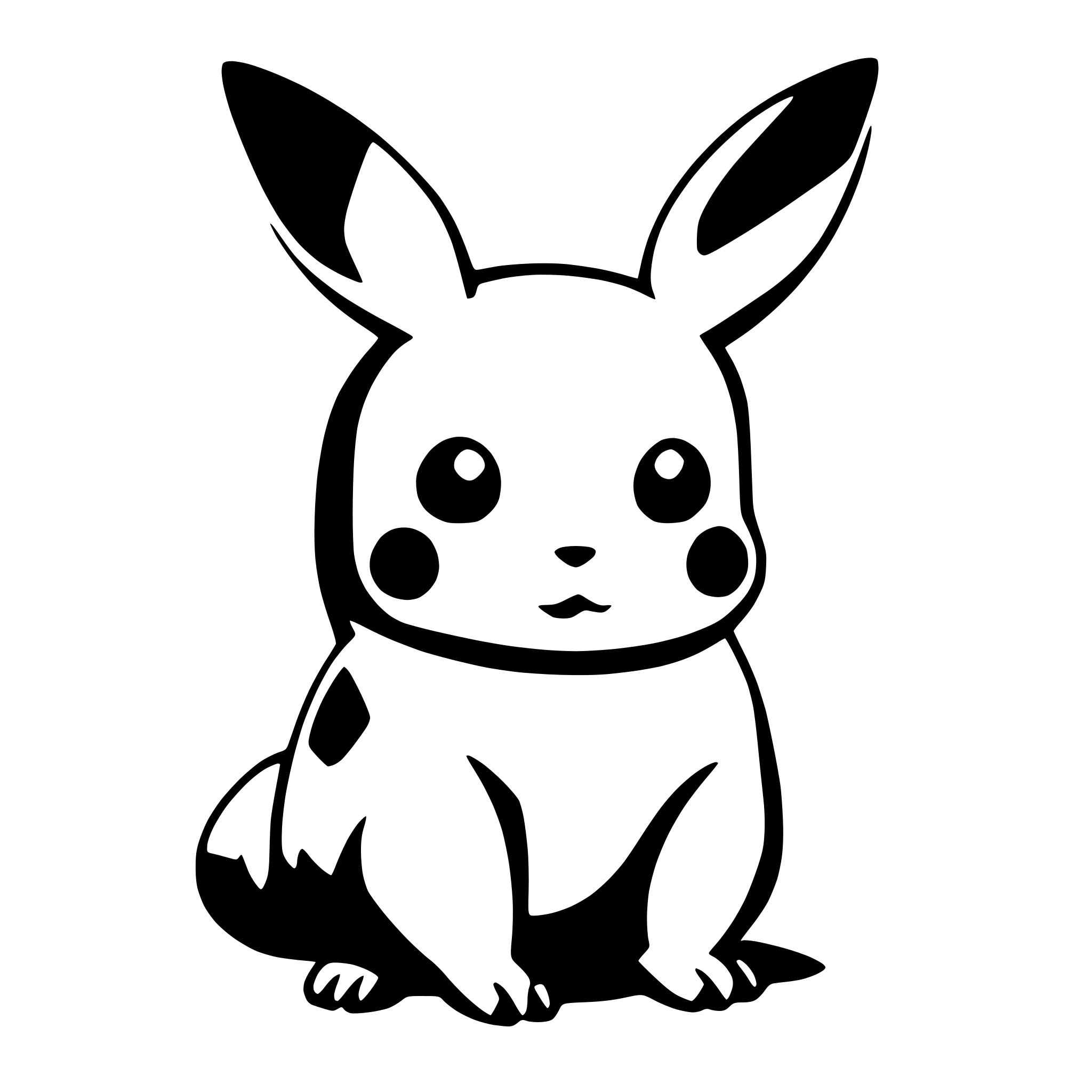 AI-generated SVG of a pikachu