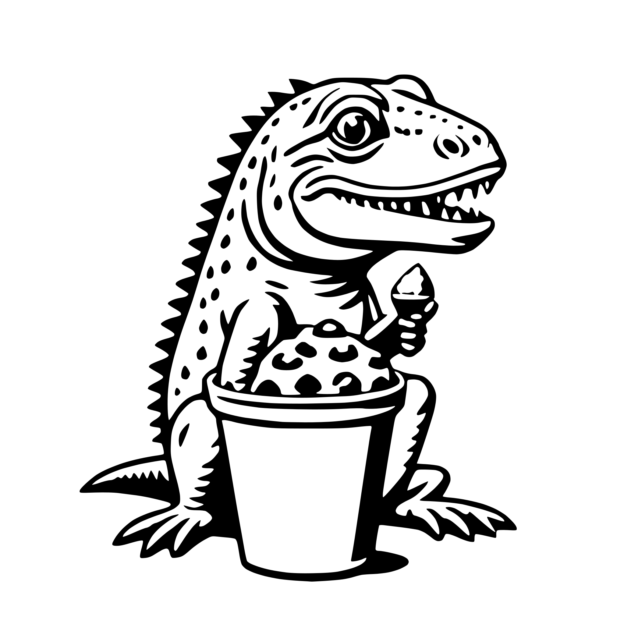 AI-generated SVG of 'iguana with ice cream'