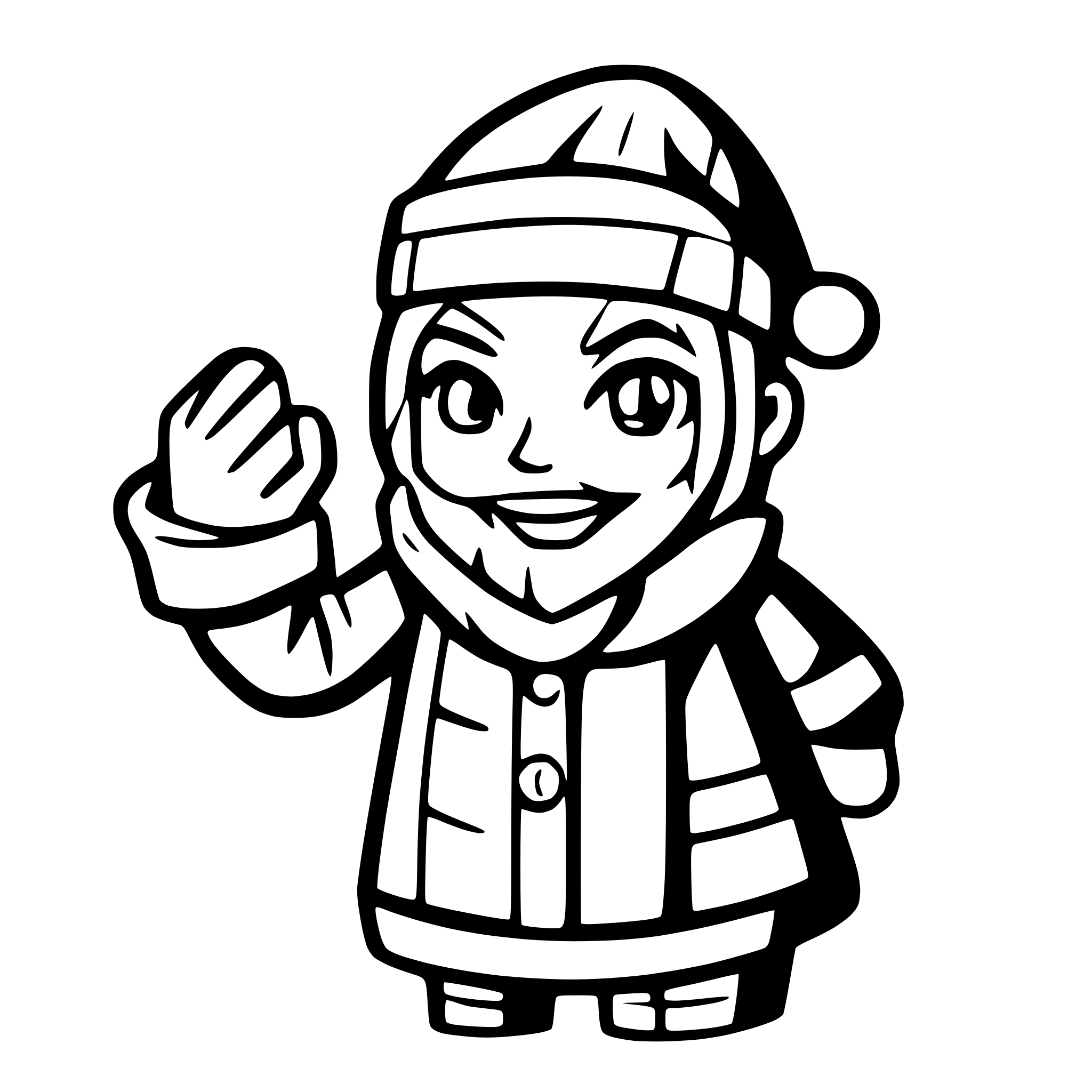AI-generated SVG of 'Santa Claus, classic'