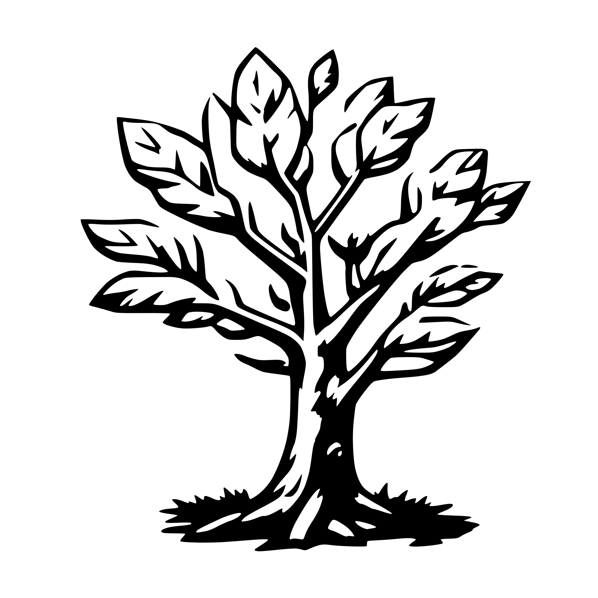 AI-generated SVG of 'make a tree branch'