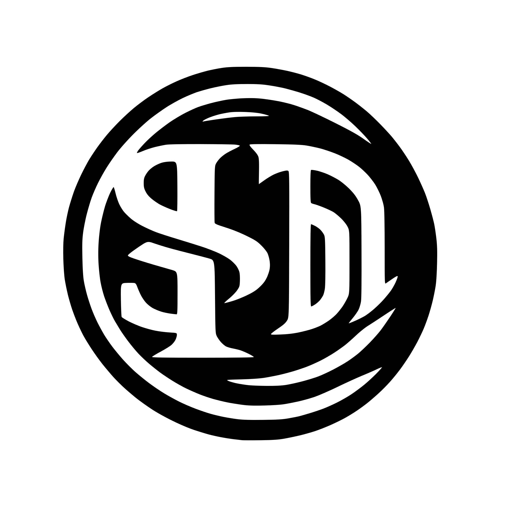 AI-generated SVG of a letters SD in a circle