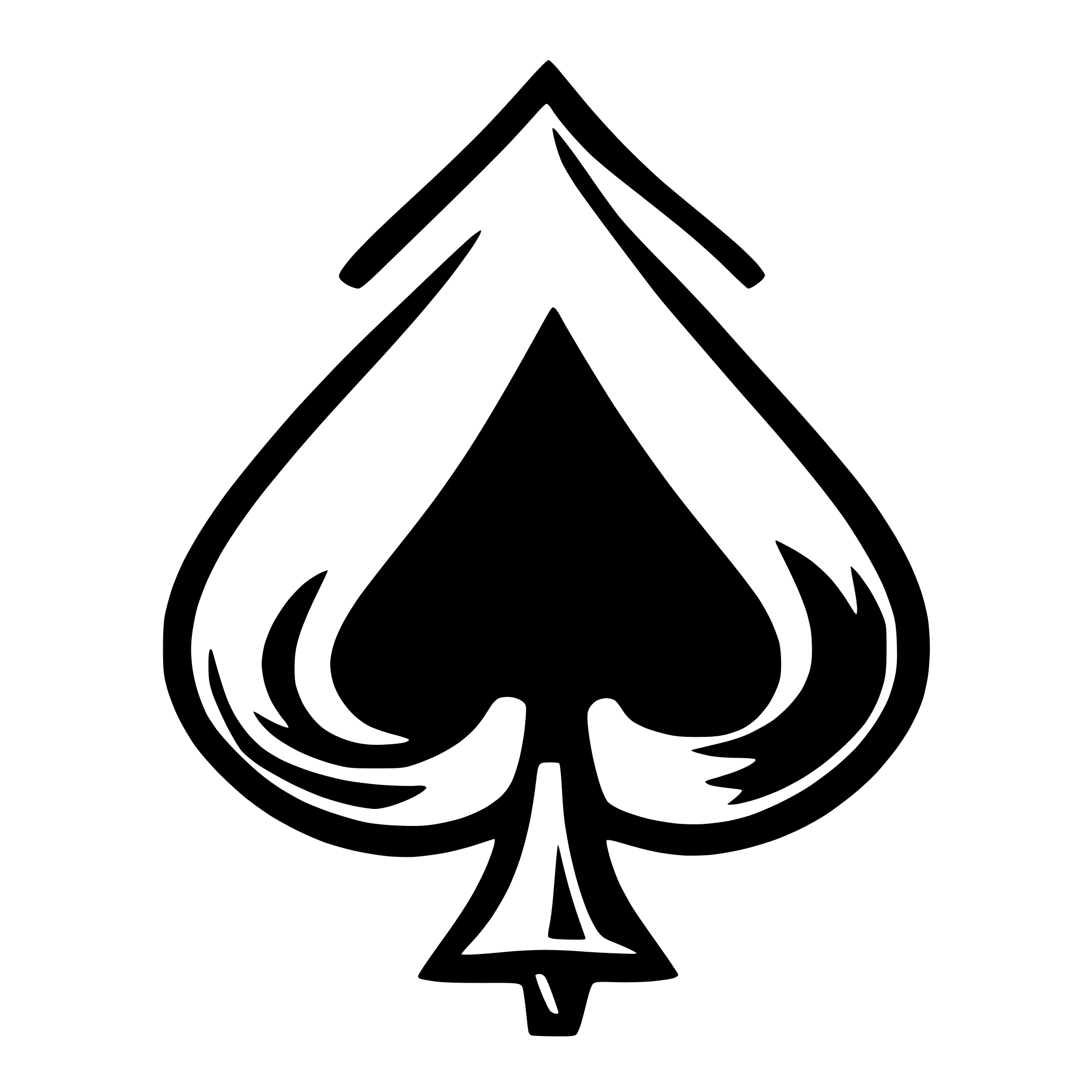 AI-generated SVG of 'Simple ace of spades'