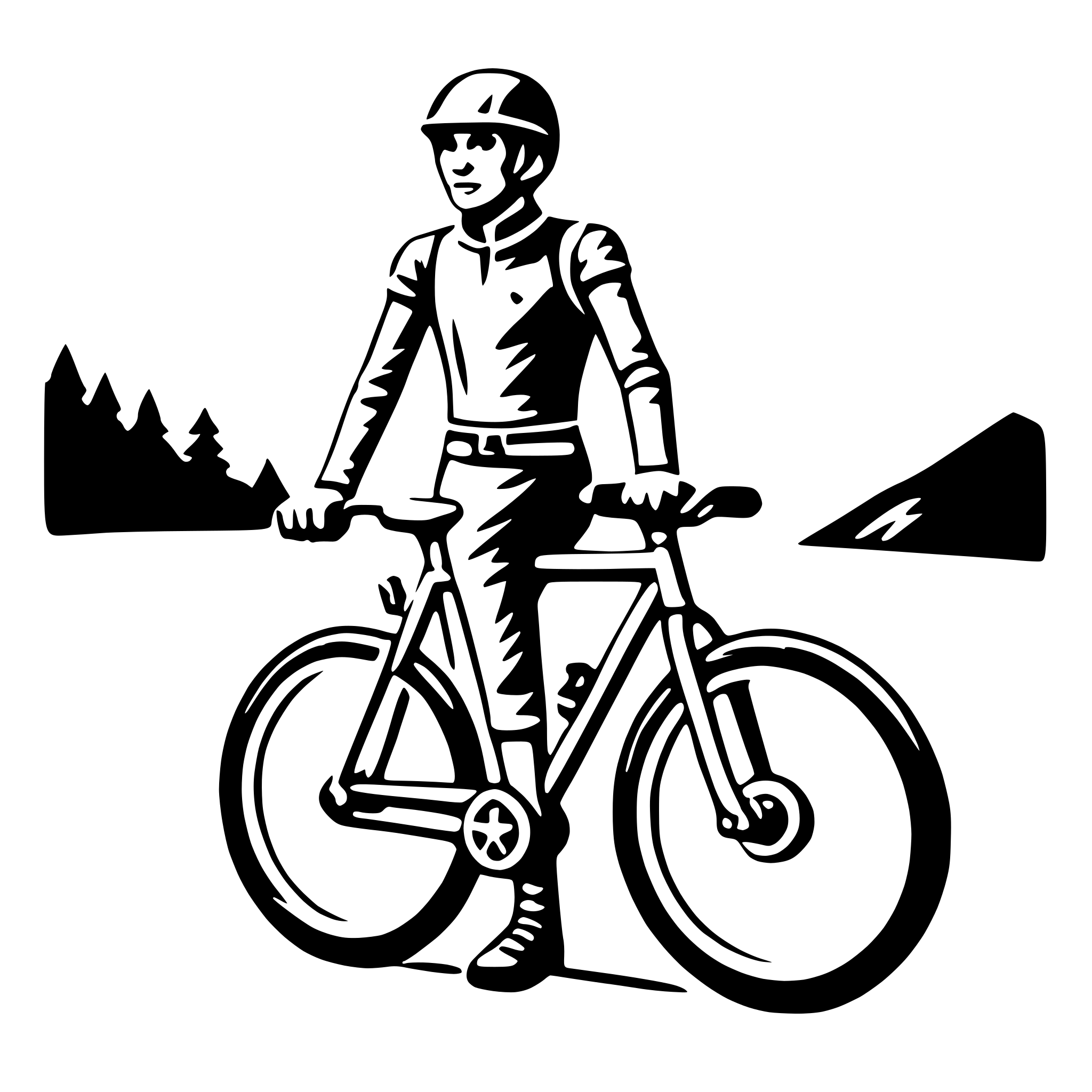 AI-generated SVG of a mountain bike