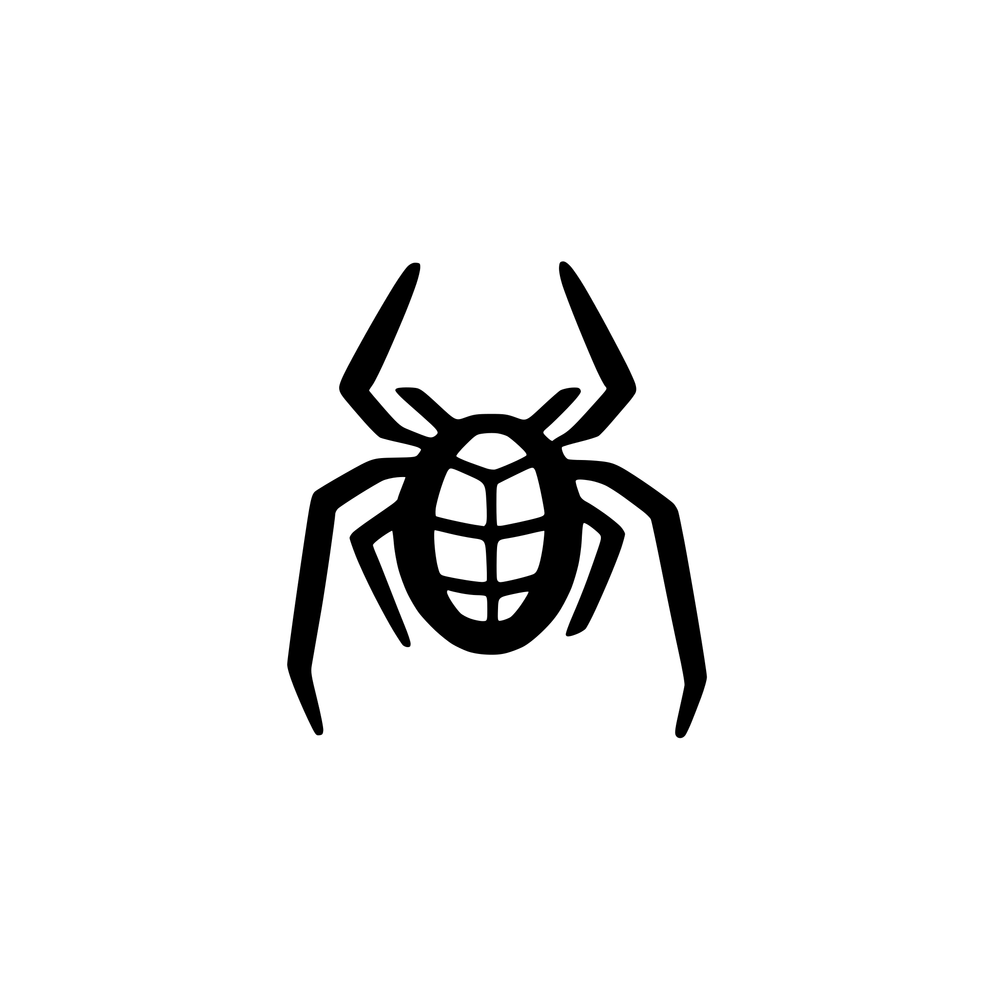 AI-generated SVG of 'a spider in a web'