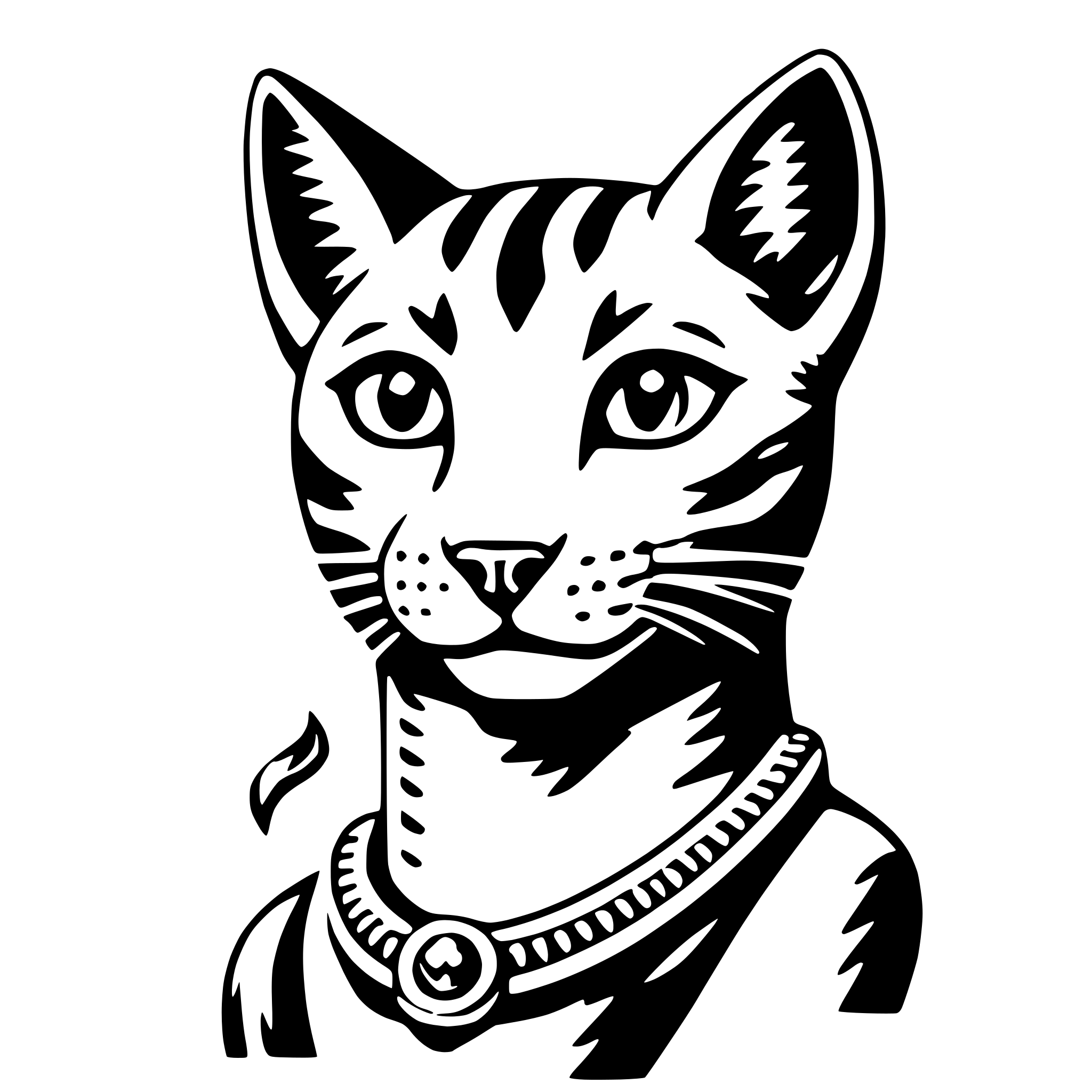 AI-generated SVG of a bastet