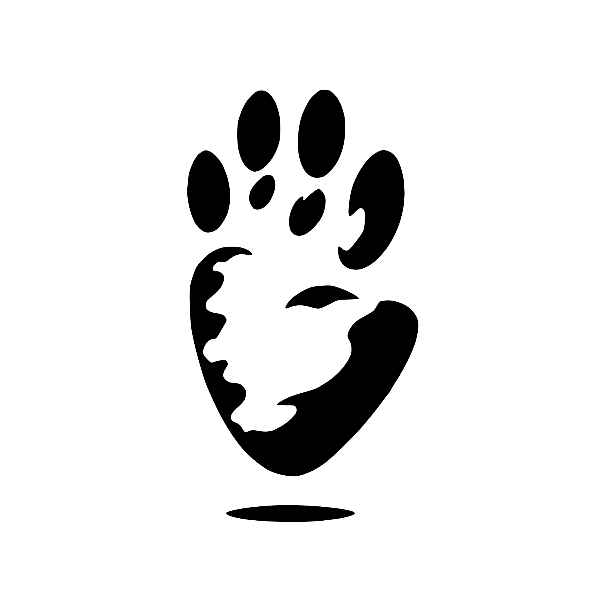AI-generated SVG of 'dog foot print'