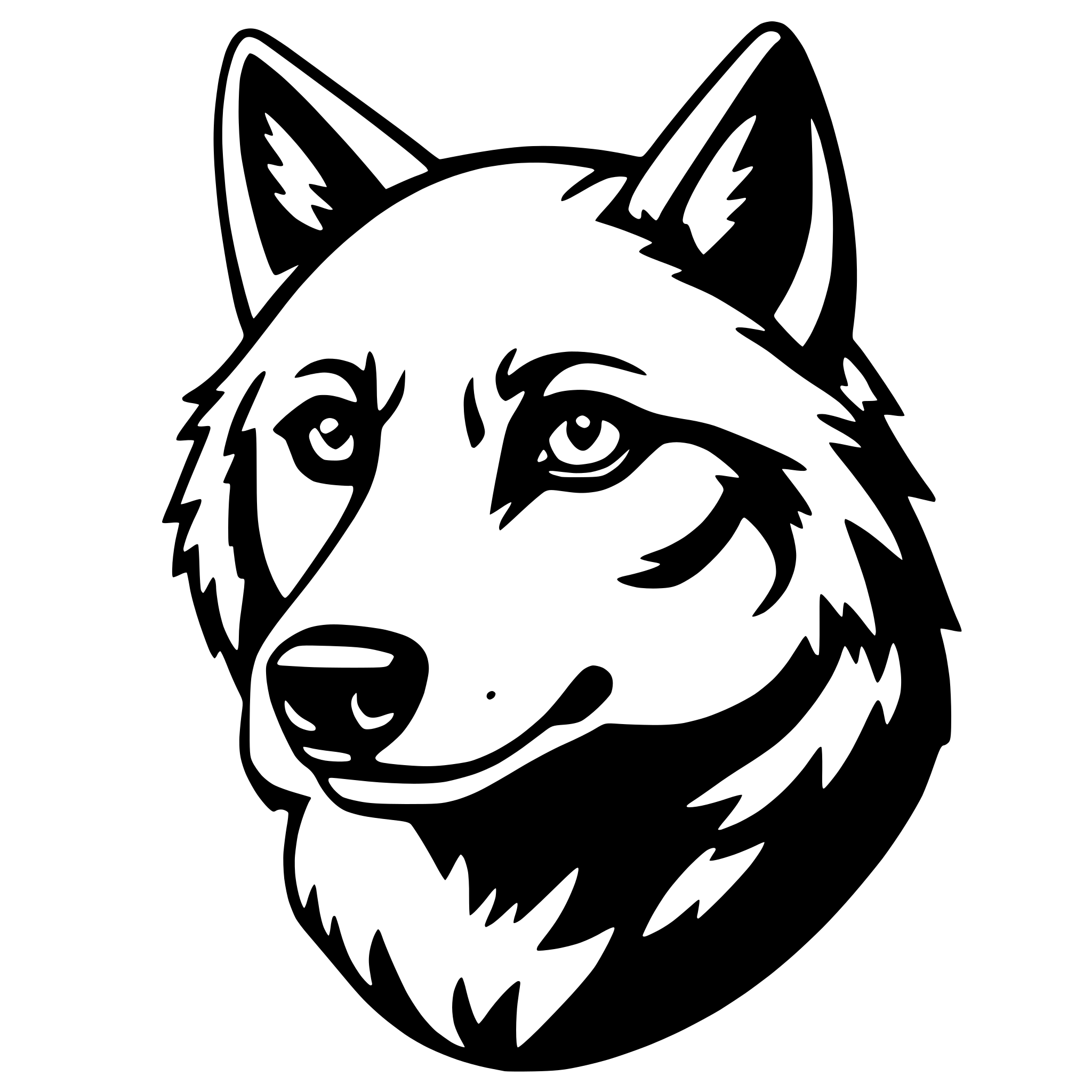AI-generated SVG of a wolf
