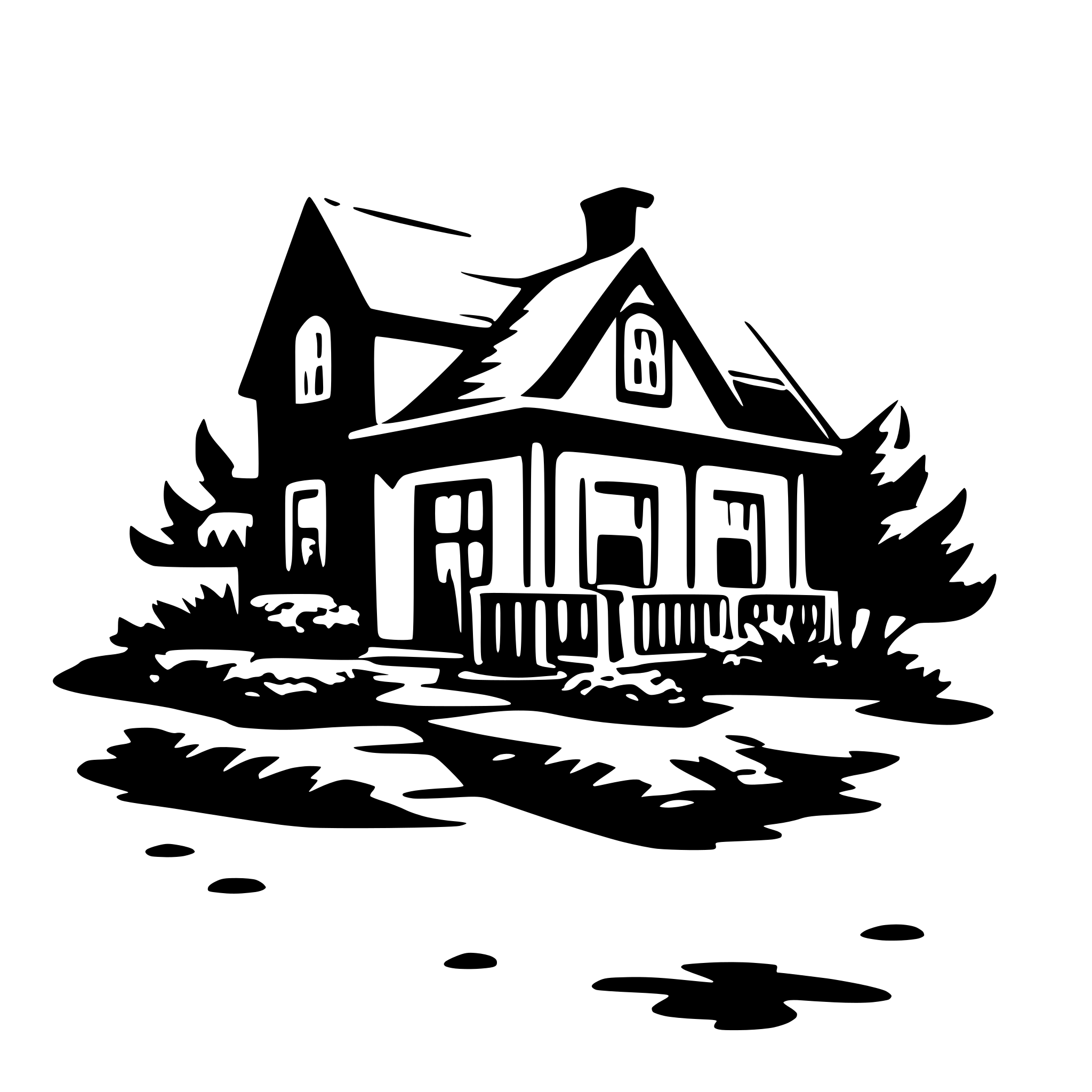 AI-generated SVG of 'house cottage'
