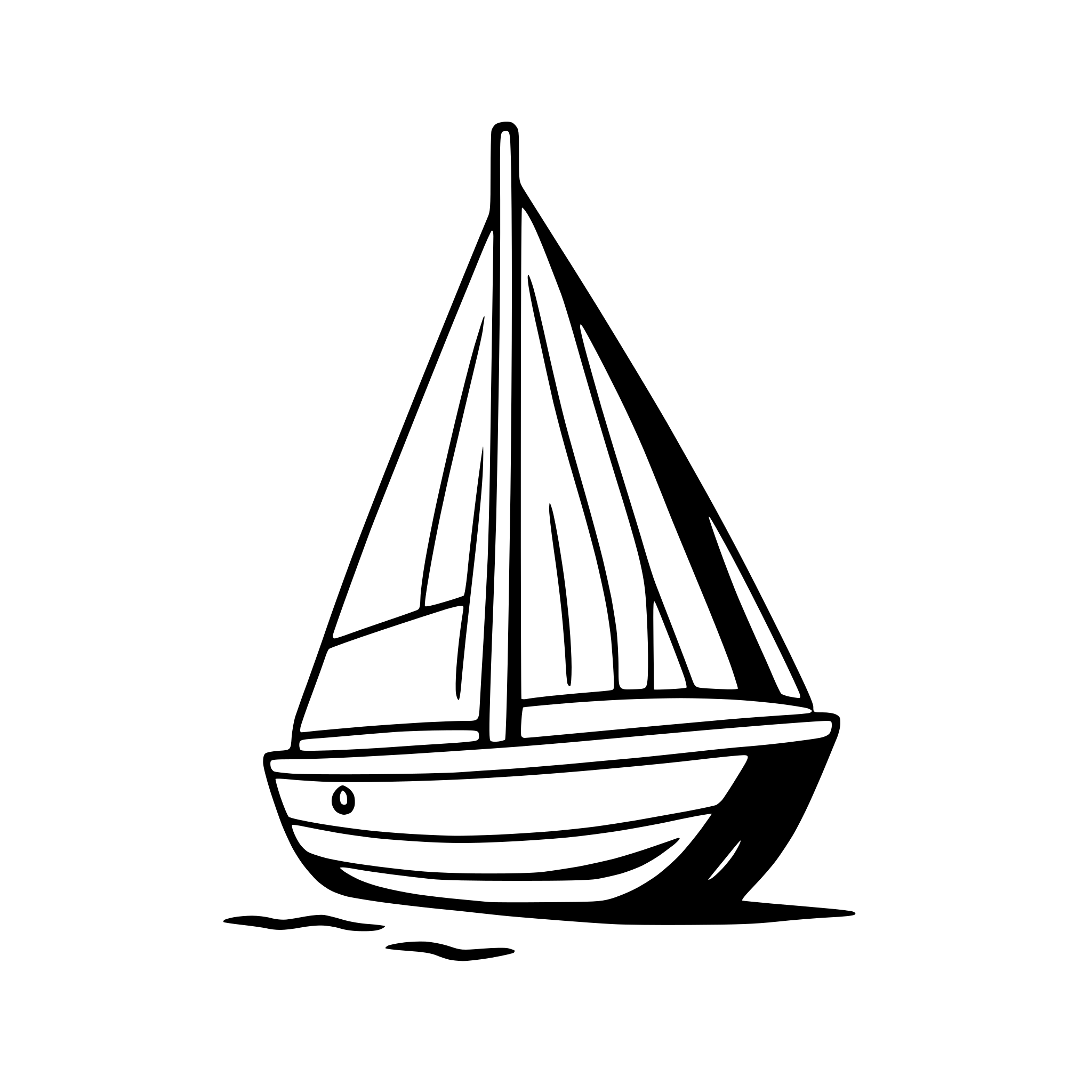 AI-generated SVG of 'sailboat on calm ocean'