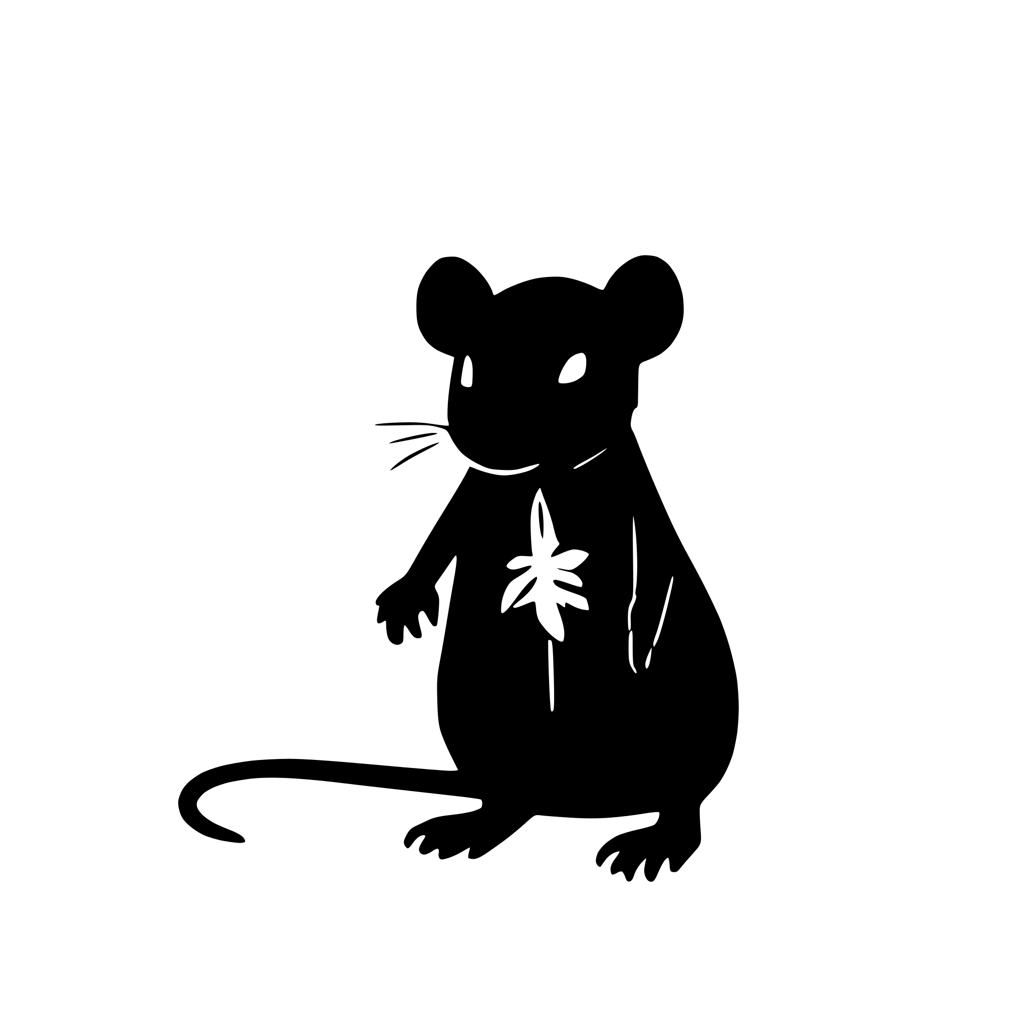 AI-generated SVG of a plague rat silhouette