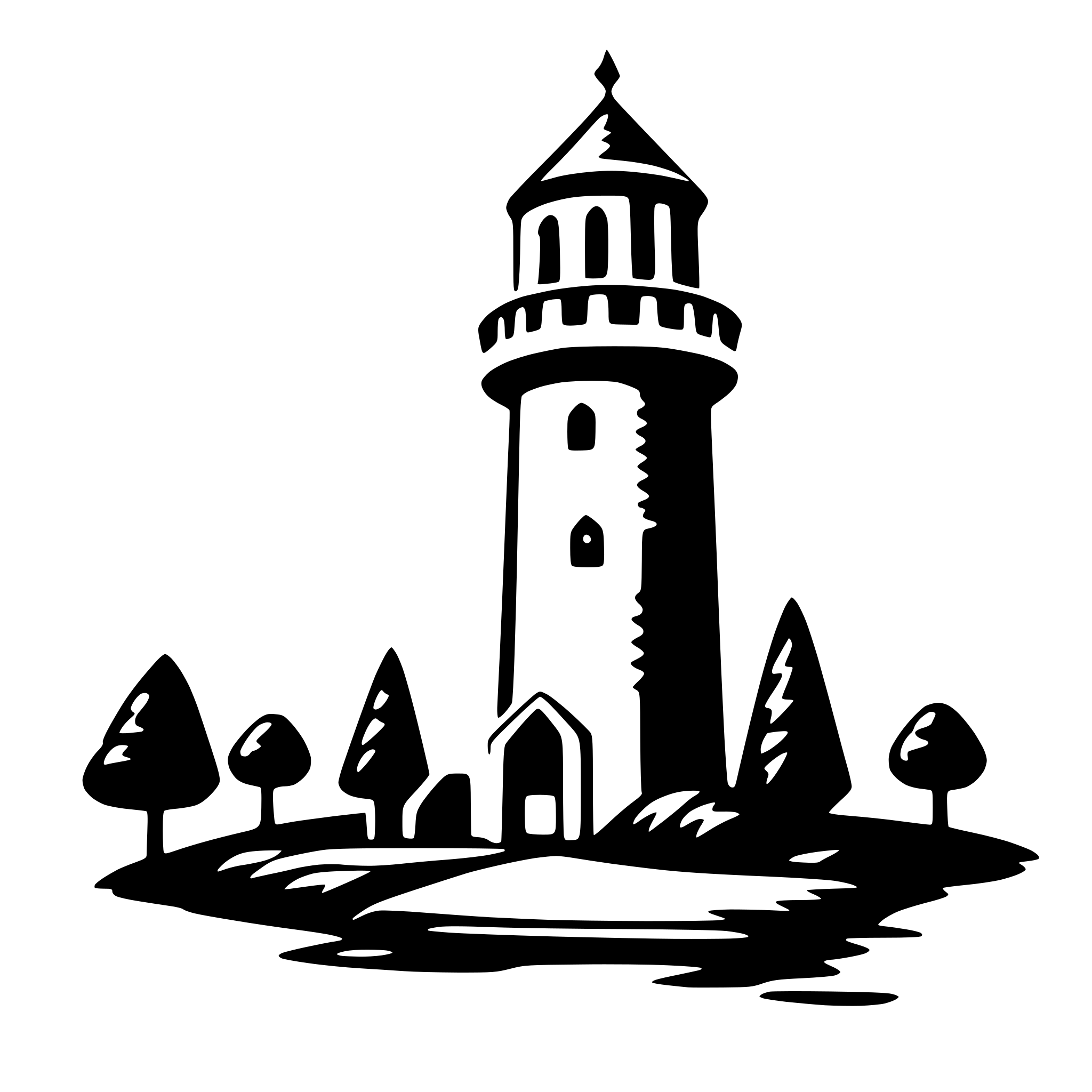 AI-generated SVG of a tower