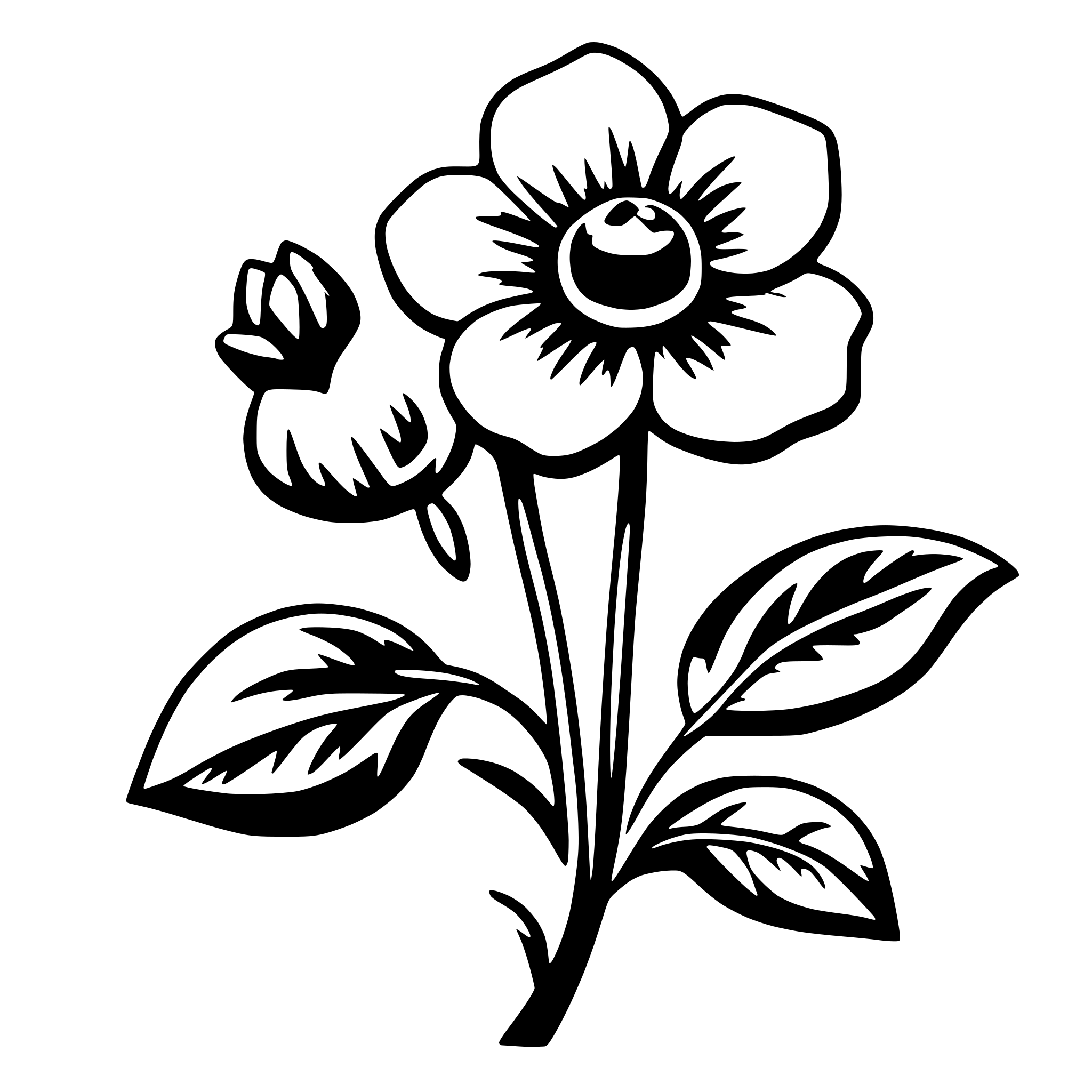 AI-generated SVG of a flower