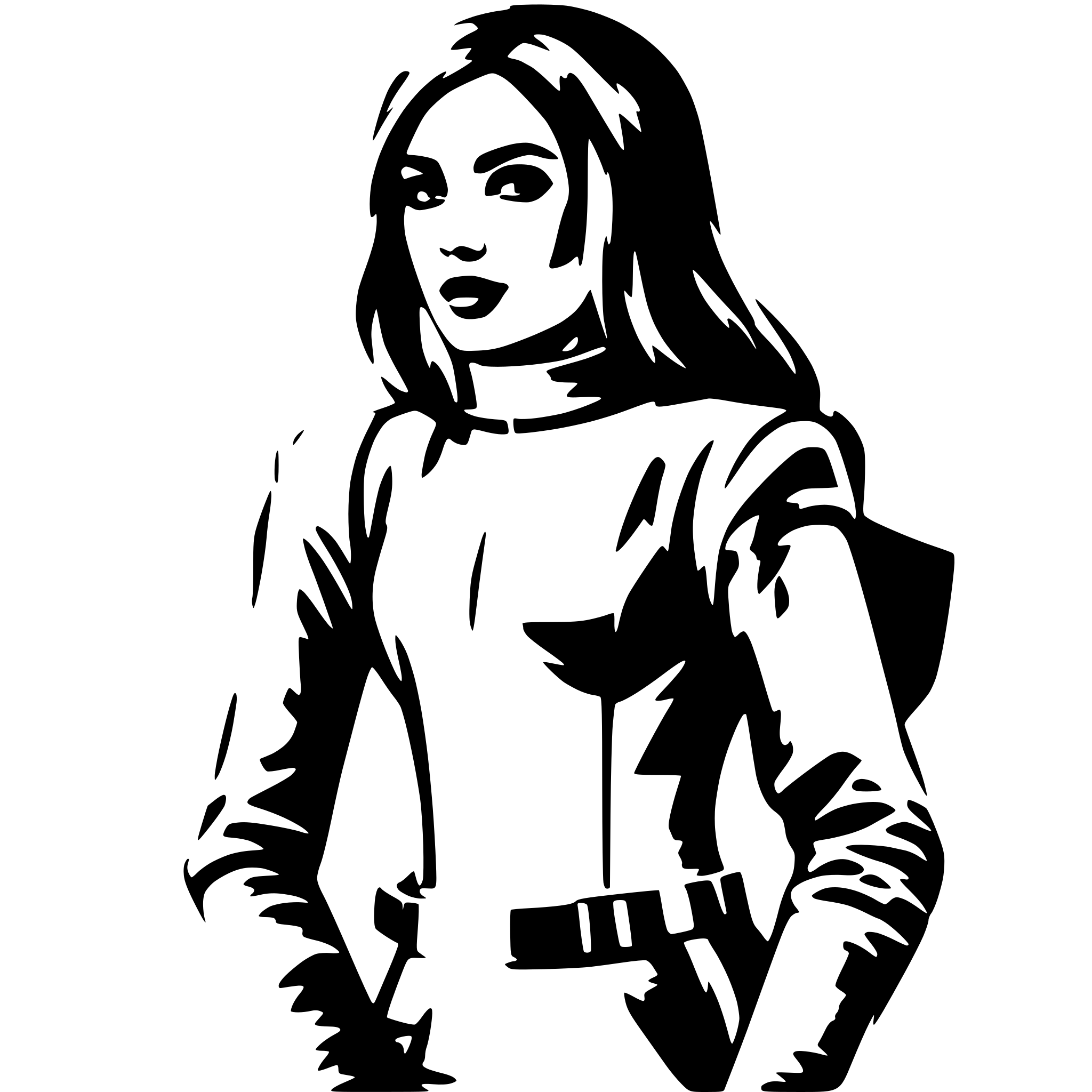 AI-generated SVG of a young woman wearing a futuristic grey jumpsuit AI-generated SVG of a young woman wearing a futuristic grey jumpsuit