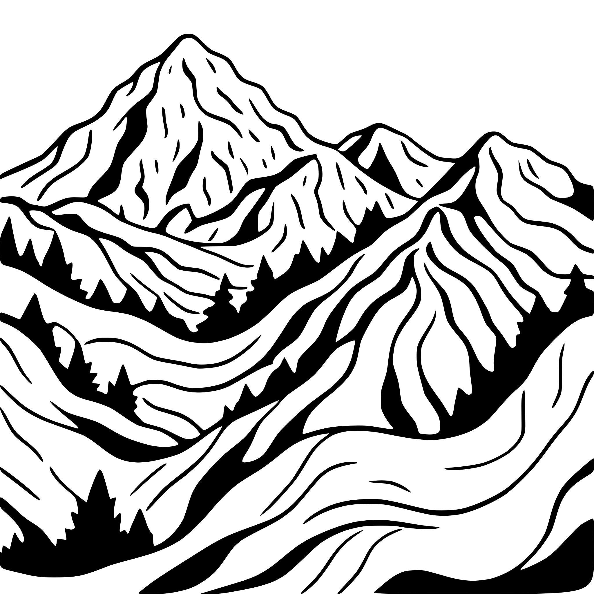 AI-generated SVG of a mountain