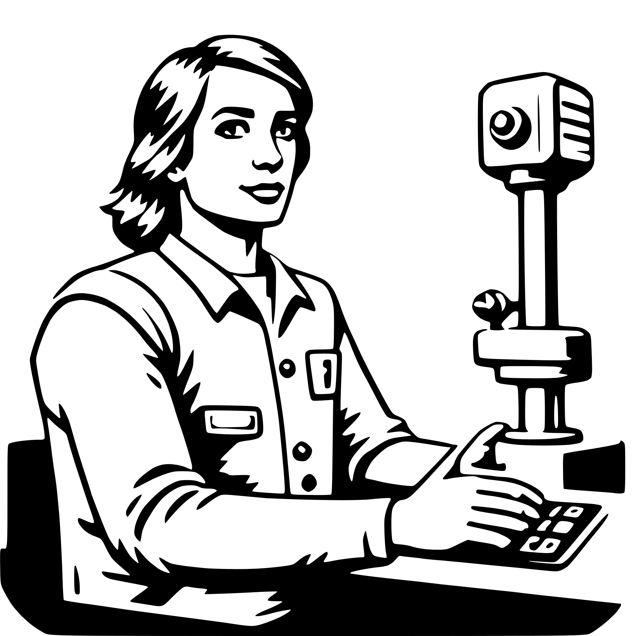AI-generated SVG of 'machine operator'